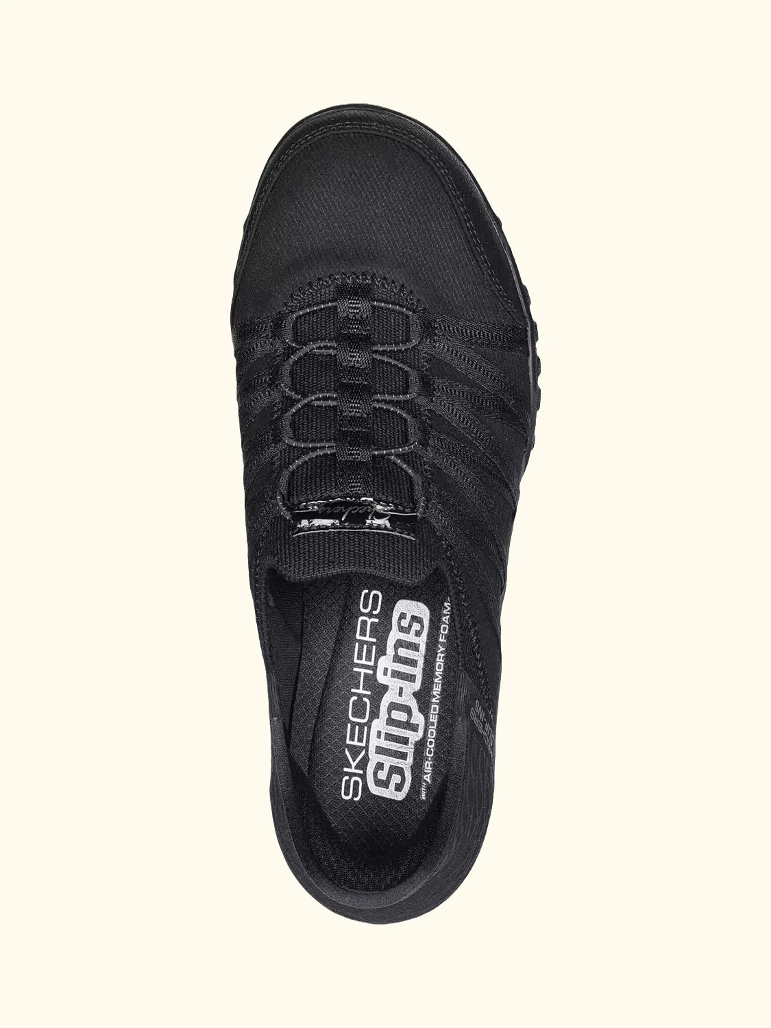 Skechers Hands Free Slip-ins Relaxed Fit Breathe Easy Roll With Me Wide Fit Trainers, Black