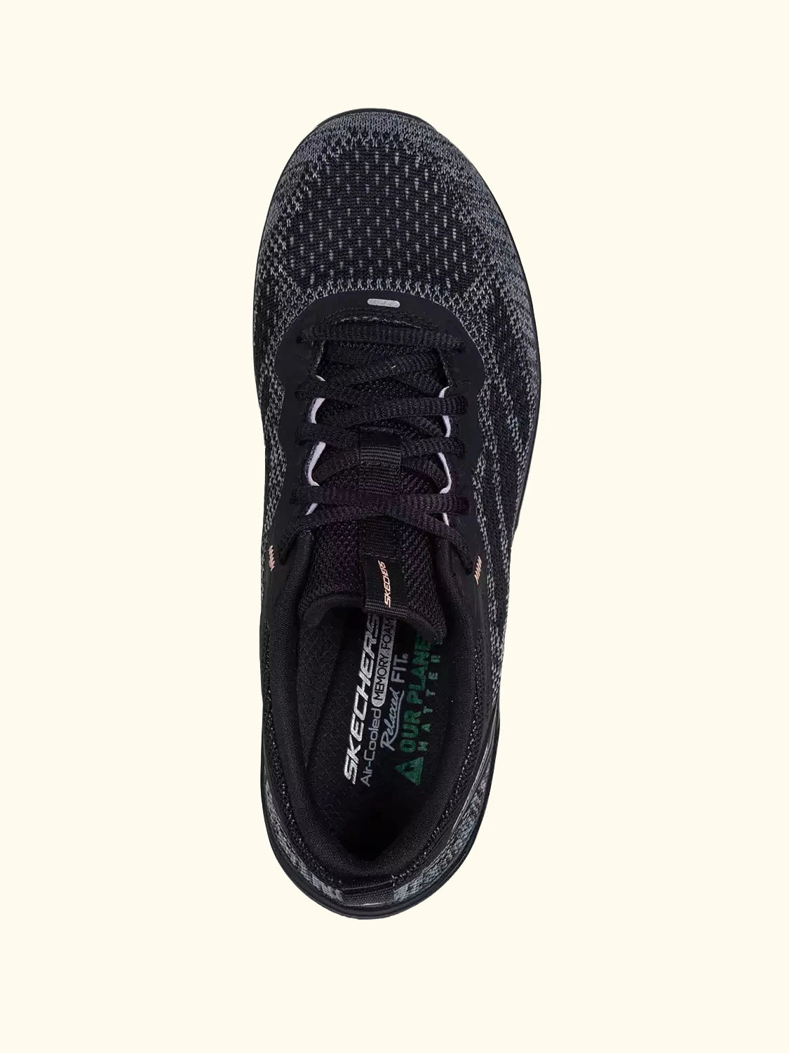 Skechers Edgeride Power Flow Trainers, Black/Lavender