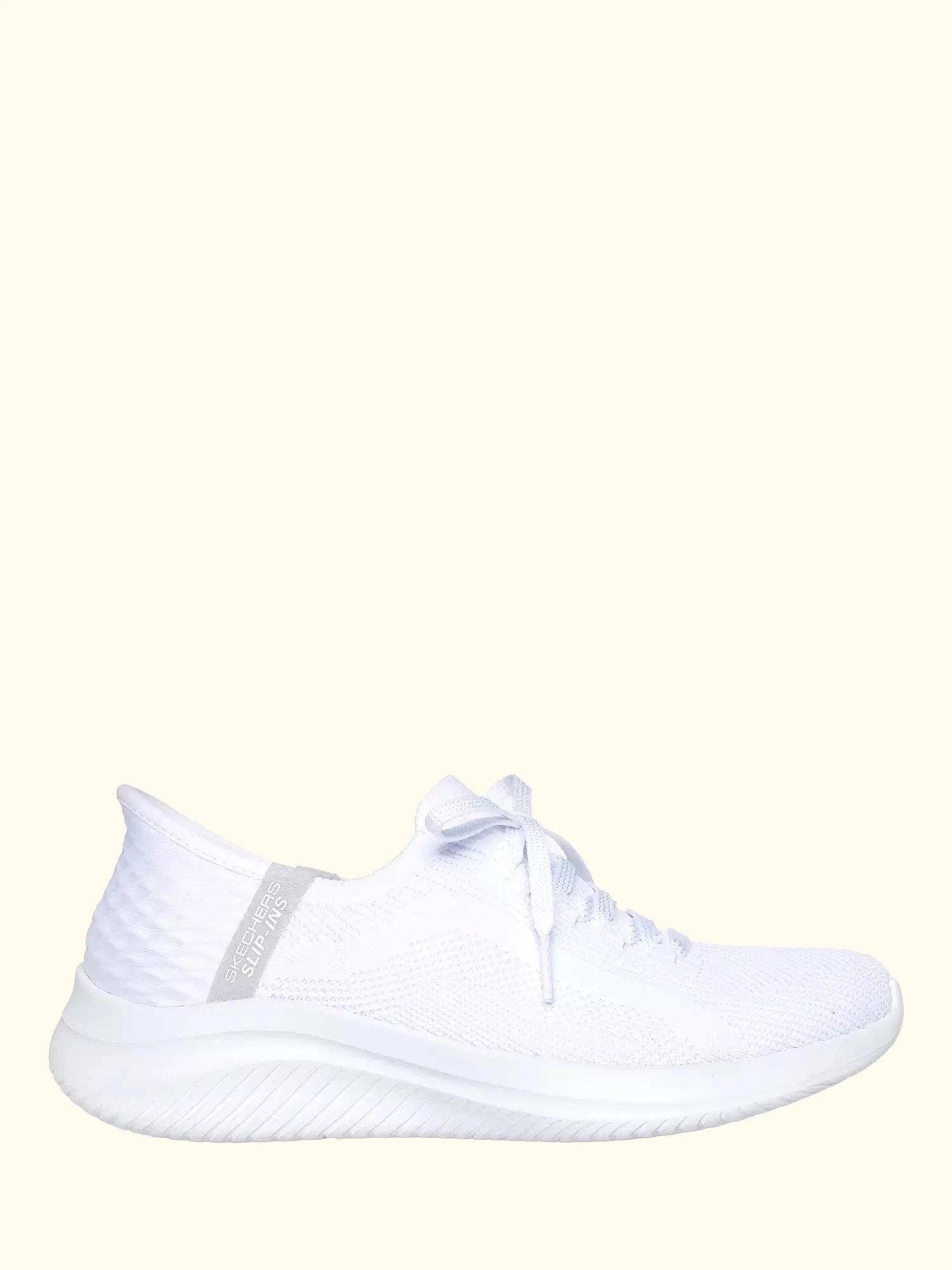 Skechers Ultra Flex 3.0 Brilliant Path Wide Fit Slip On Trainers, White