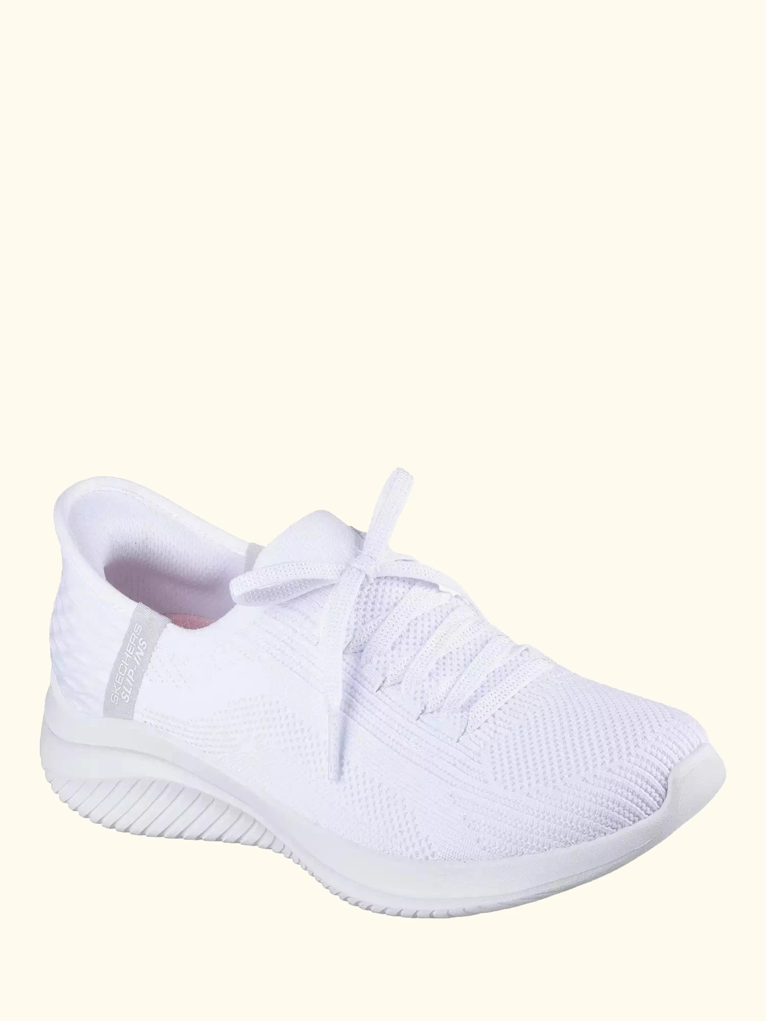 Skechers Ultra Flex 3.0 Brilliant Path Wide Fit Slip On Trainers, White
