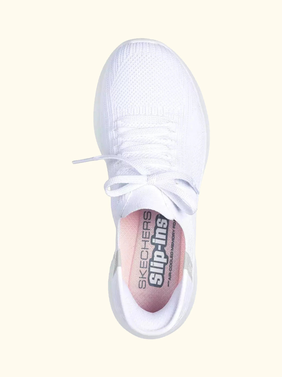 Skechers Ultra Flex 3.0 Brilliant Path Wide Fit Slip On Trainers, White