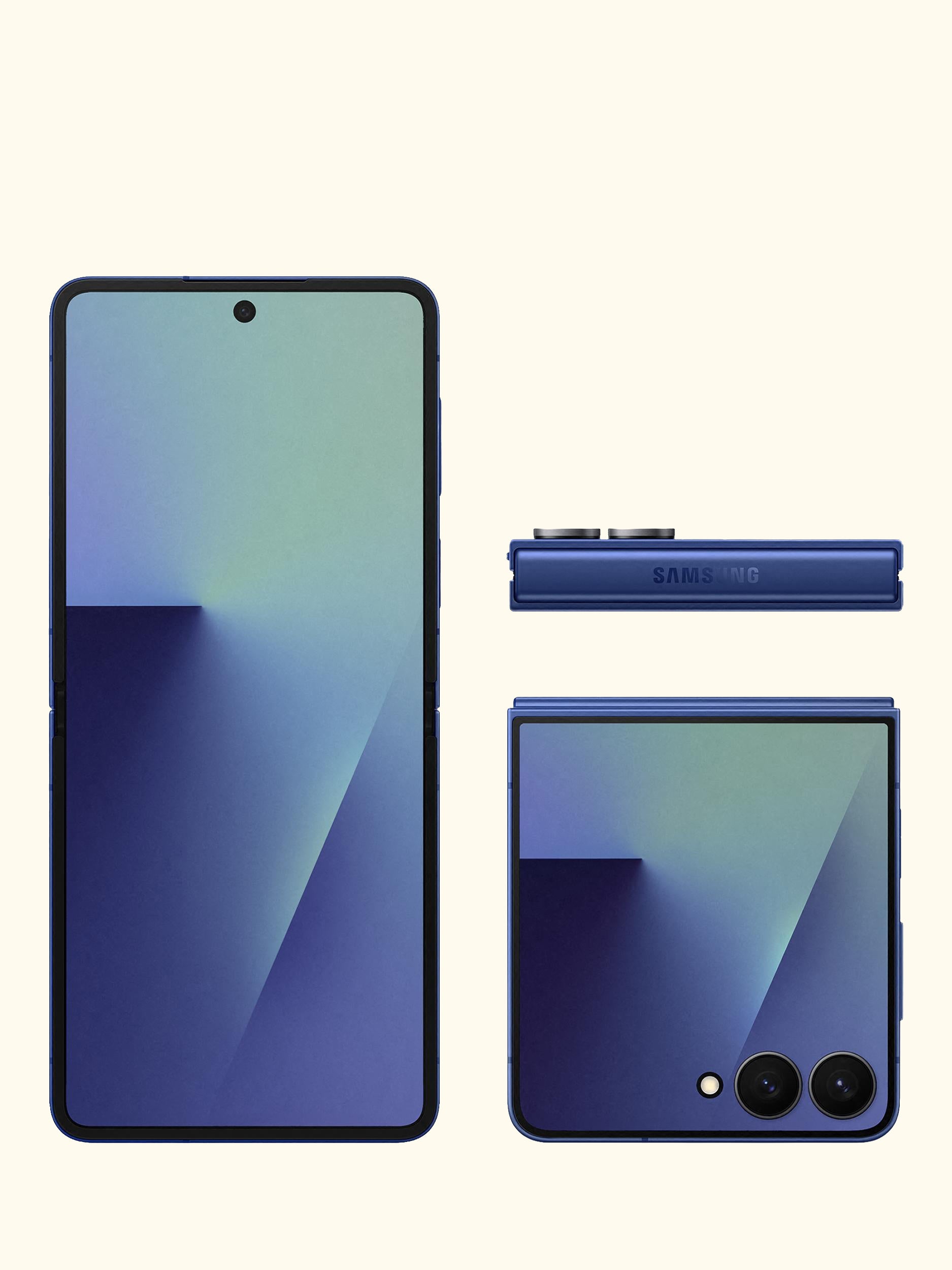 Galaxy Z Flip7, 5G Foldable Smartphone, 12GB RAM, 6.9", Galaxy AI, 5G, SIM Free, Blue Shadow, 256GB