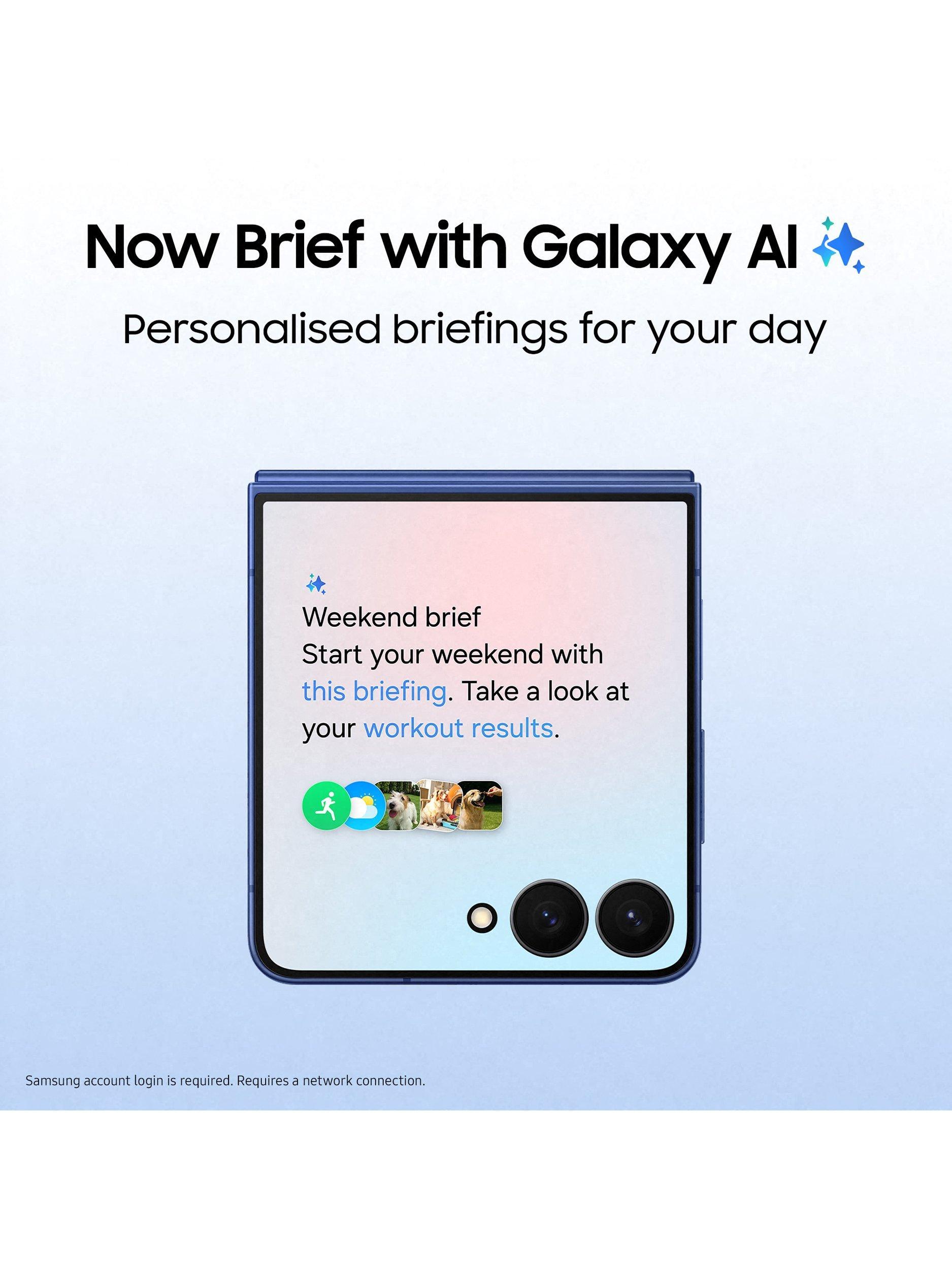 Galaxy Z Flip7, 5G Foldable Smartphone, 12GB RAM, 6.9", Galaxy AI, 5G, SIM Free, Blue Shadow, 256GB