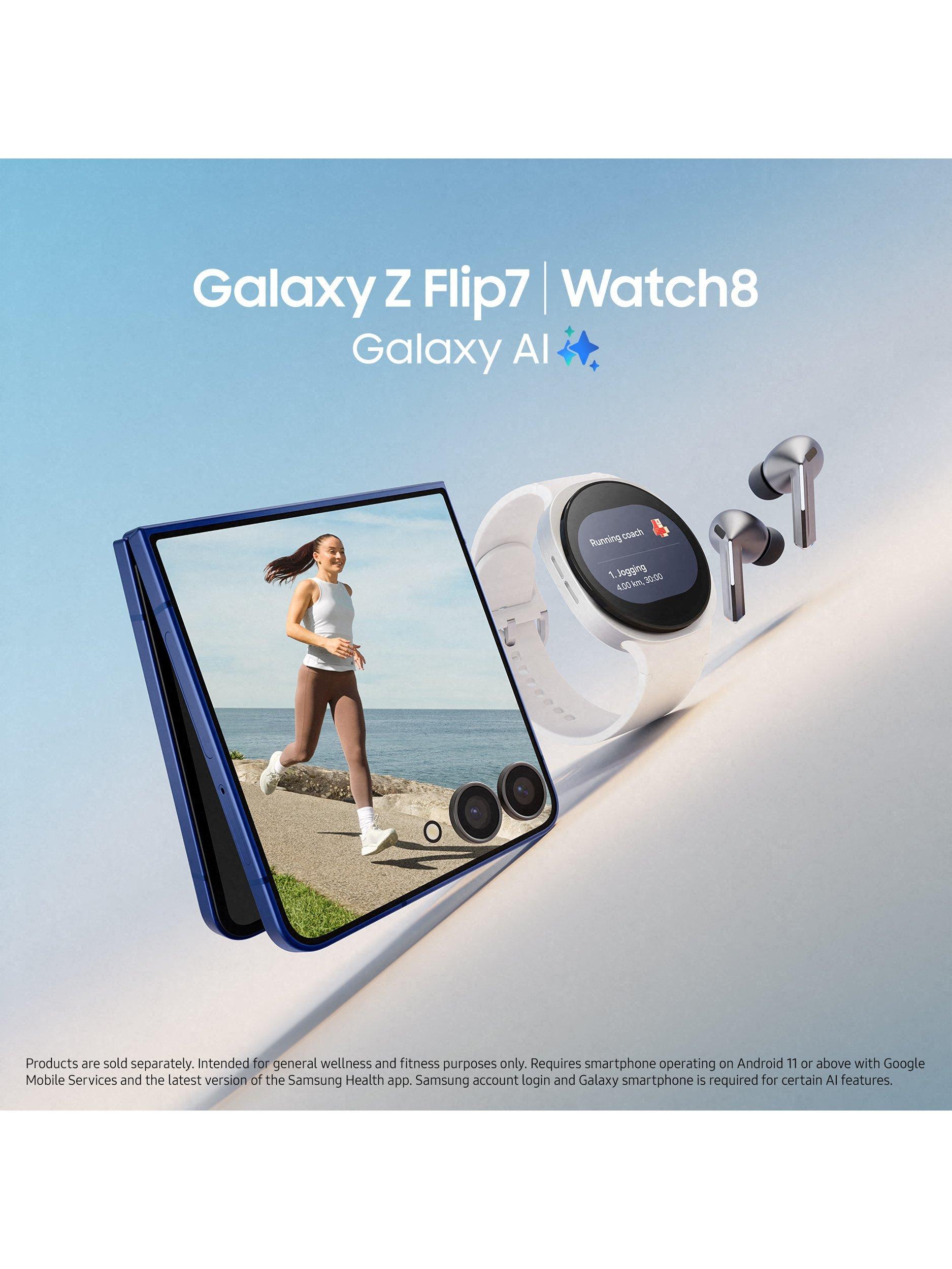 Galaxy Z Flip7, 5G Foldable Smartphone, 12GB RAM, 6.9", Galaxy AI, 5G, SIM Free, Blue Shadow, 256GB