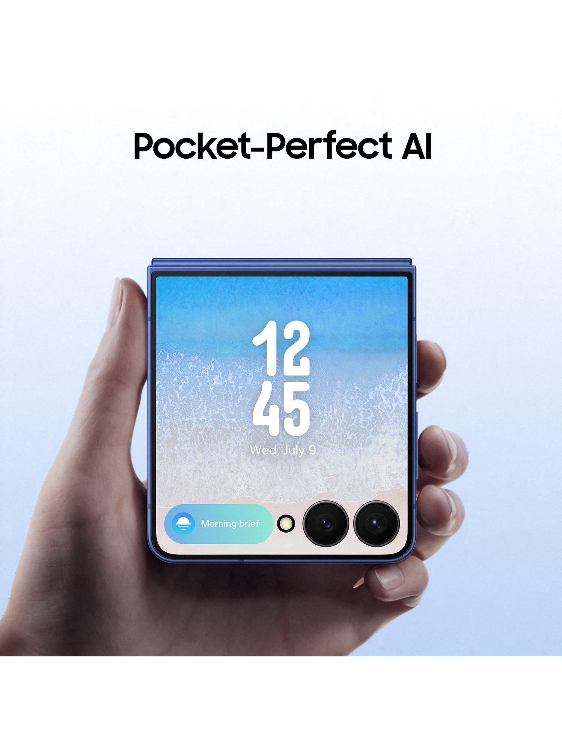 Galaxy Z Flip7, 5G Foldable Smartphone, 12GB RAM, 6.9", Galaxy AI, 5G, SIM Free, Blue Shadow, 256GB
