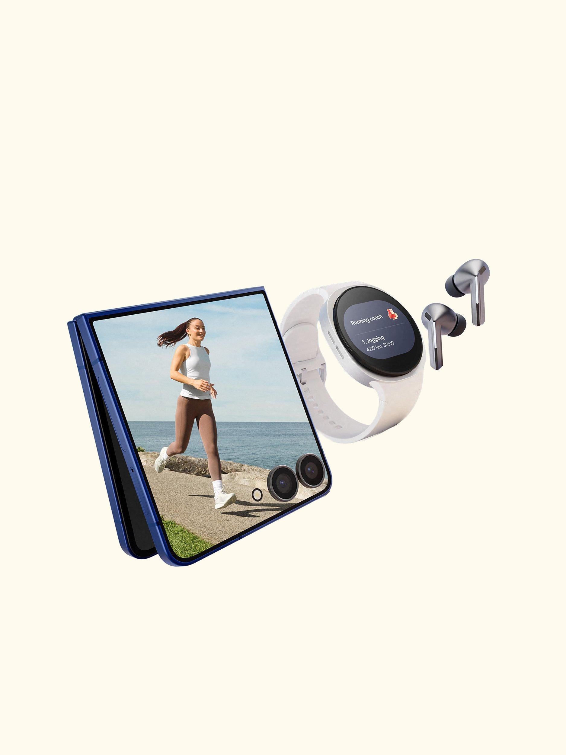 Galaxy Z Flip7, 5G Foldable Smartphone, 12GB RAM, 6.9", Galaxy AI, 5G, SIM Free, Blue Shadow, 256GB
