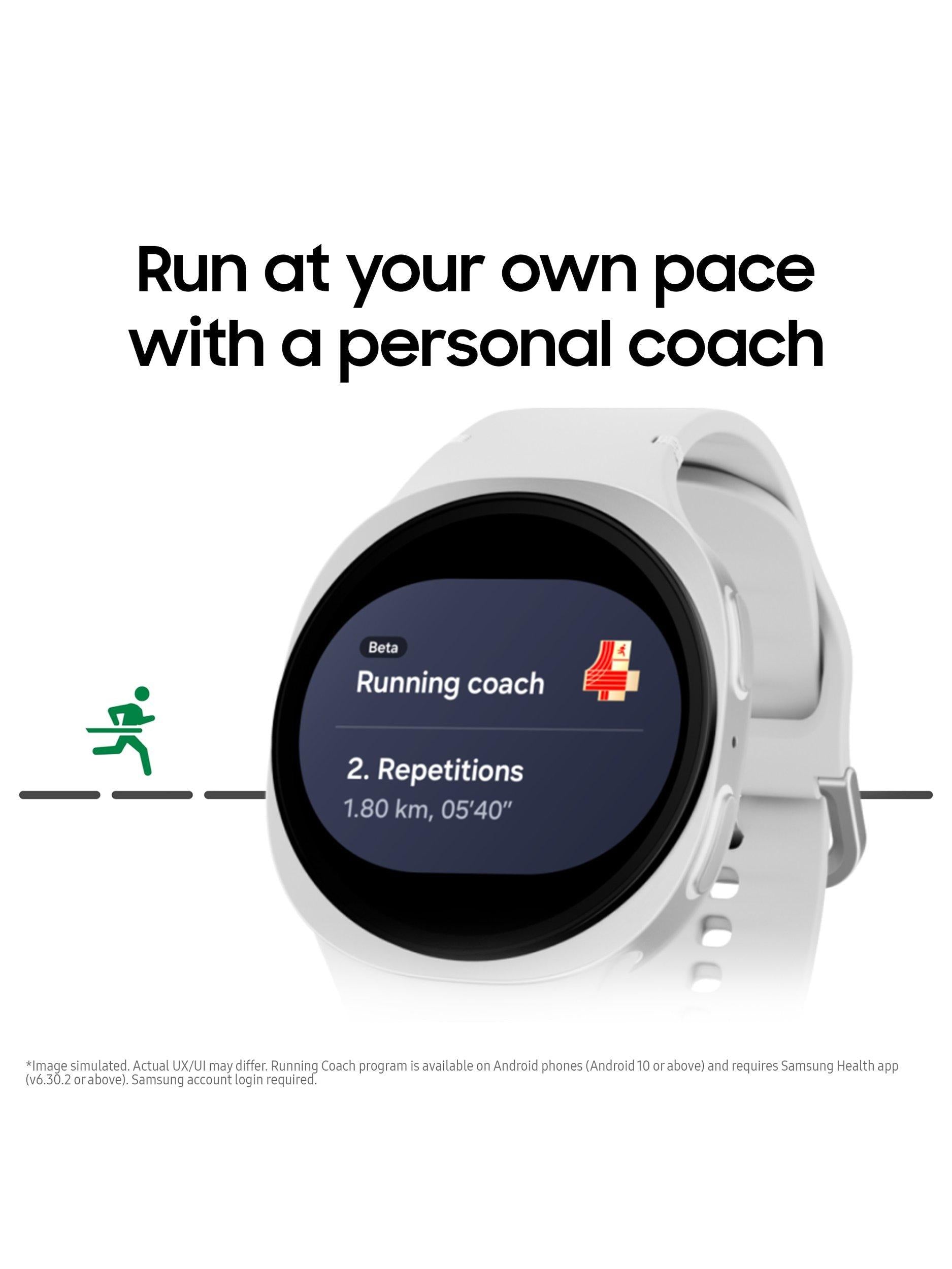 Galaxy Watch8, Bluetooth, Galaxy AI, Aluminium with Silicone Strap, Silver, 44mm