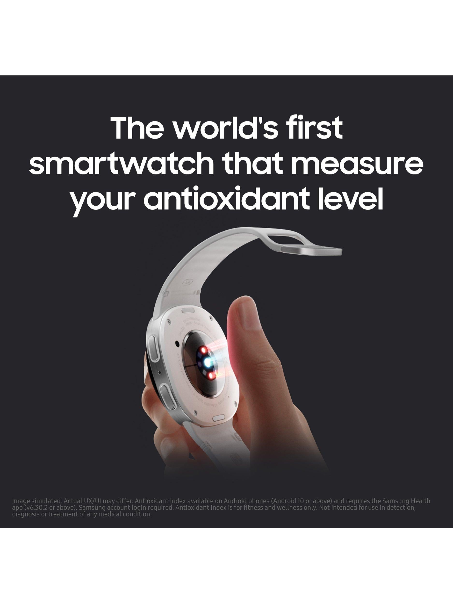 Galaxy Watch8, Bluetooth, Galaxy AI, Aluminium with Silicone Strap, Silver, 44mm