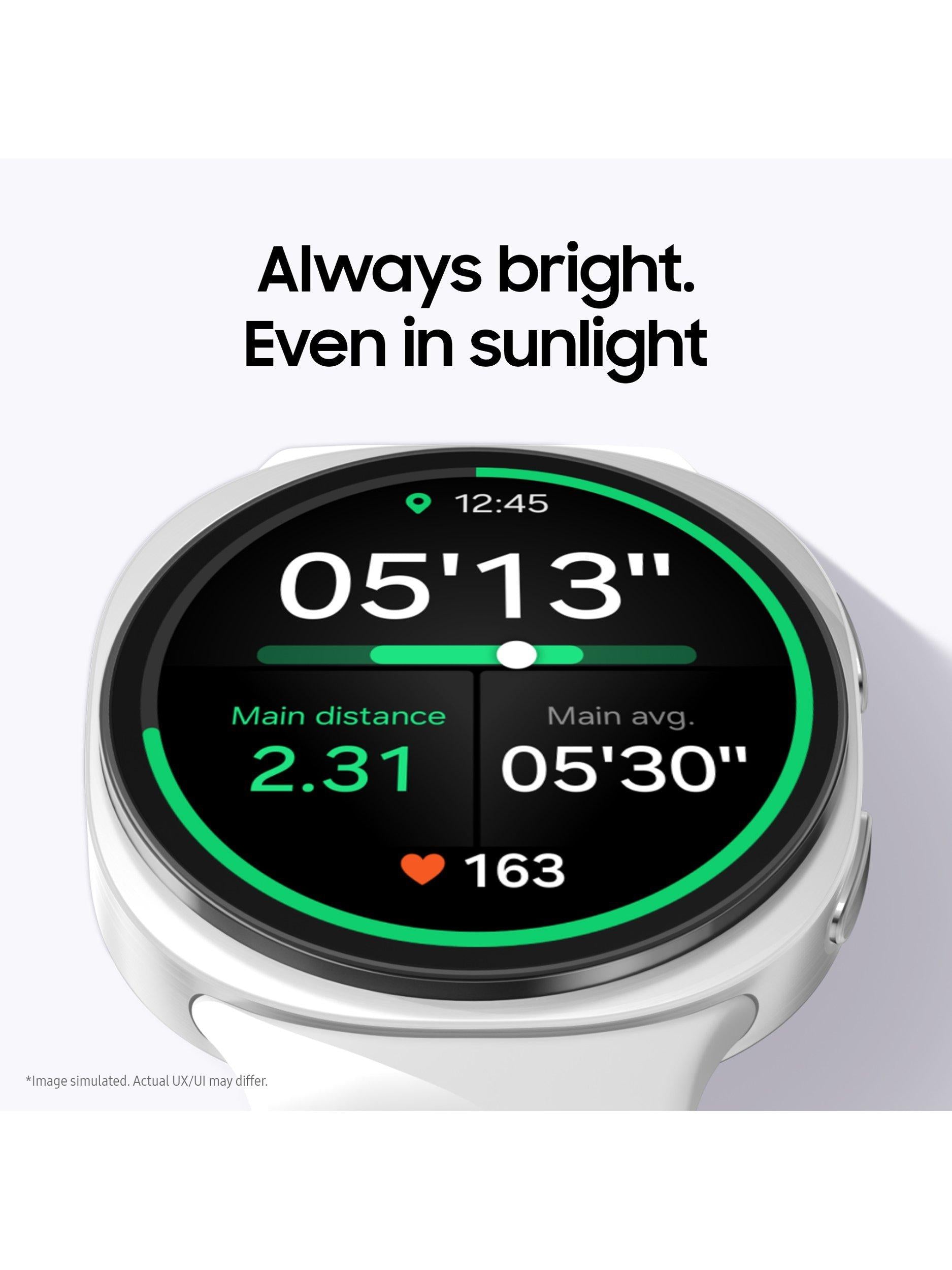 Galaxy Watch8, Bluetooth, Galaxy AI, Aluminium with Silicone Strap, Silver, 44mm