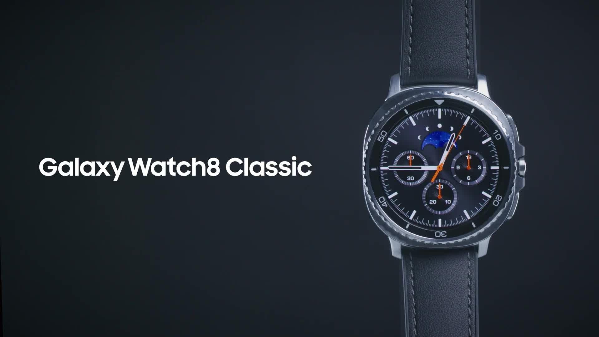 Galaxy Watch8 Classic, Bluetooth, 46mm, Galaxy AI, Stainless Steel with Hybrid Strap