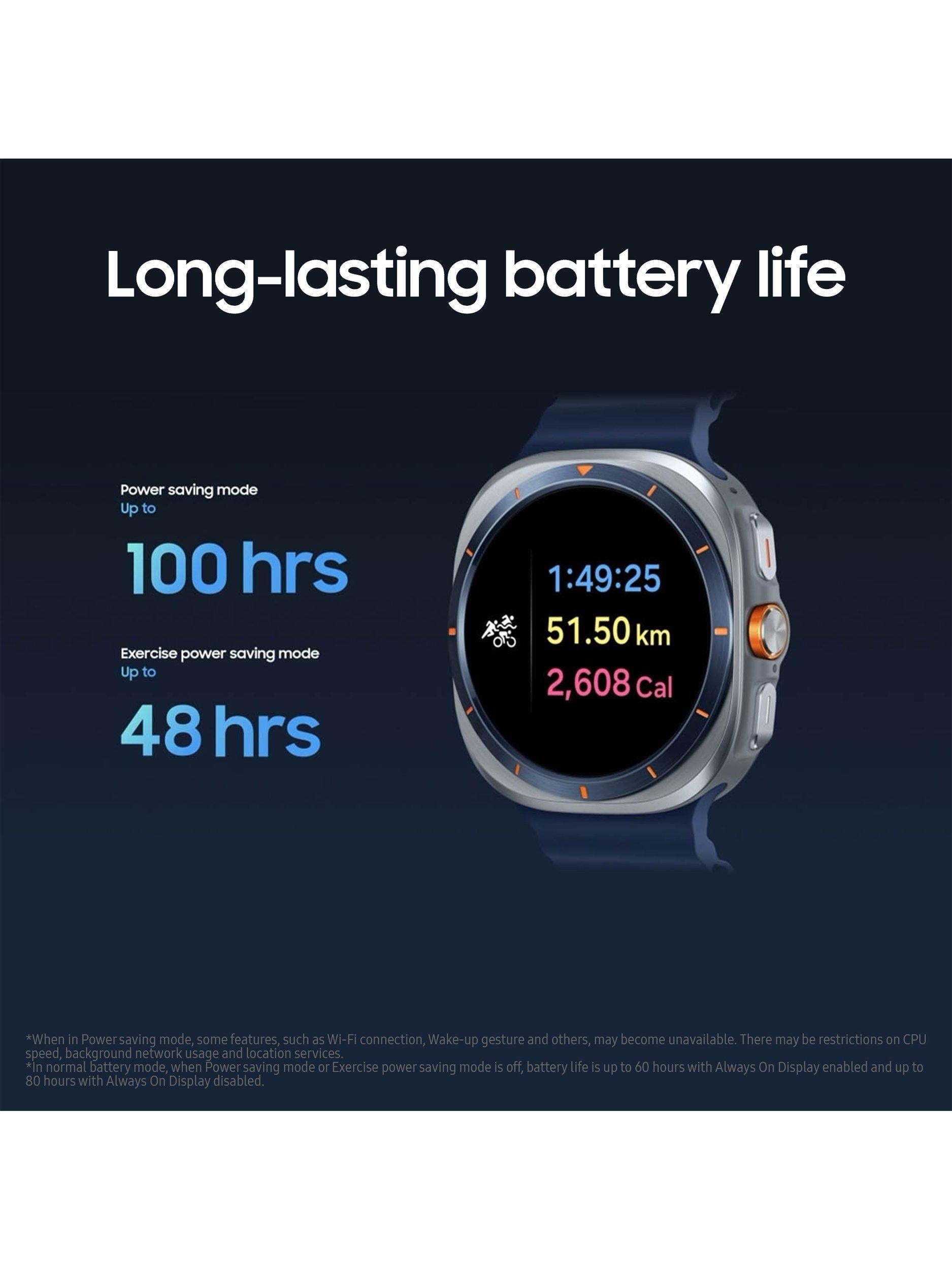 Galaxy Watch Ultra (2025), Bluetooth & 4G Cellular, 47mm, Galaxy AI, Titanium with Silicone Strap