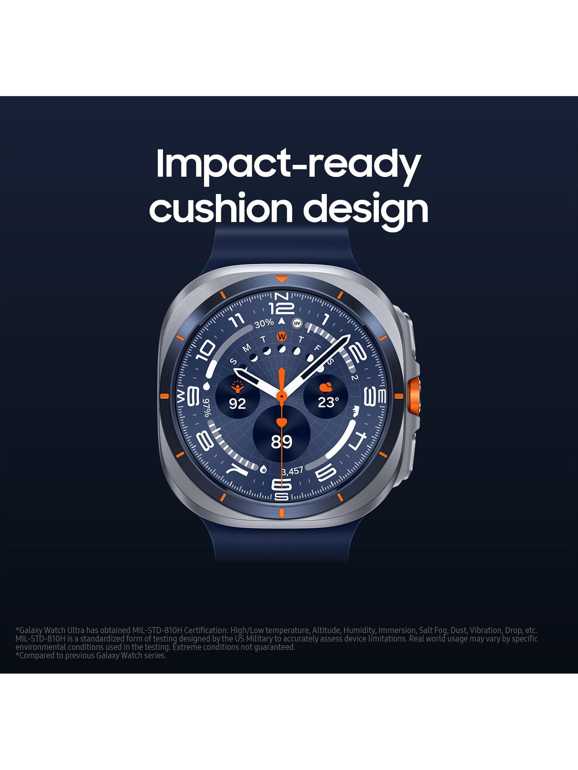 Galaxy Watch Ultra (2025), Bluetooth & 4G Cellular, 47mm, Galaxy AI, Titanium with Silicone Strap