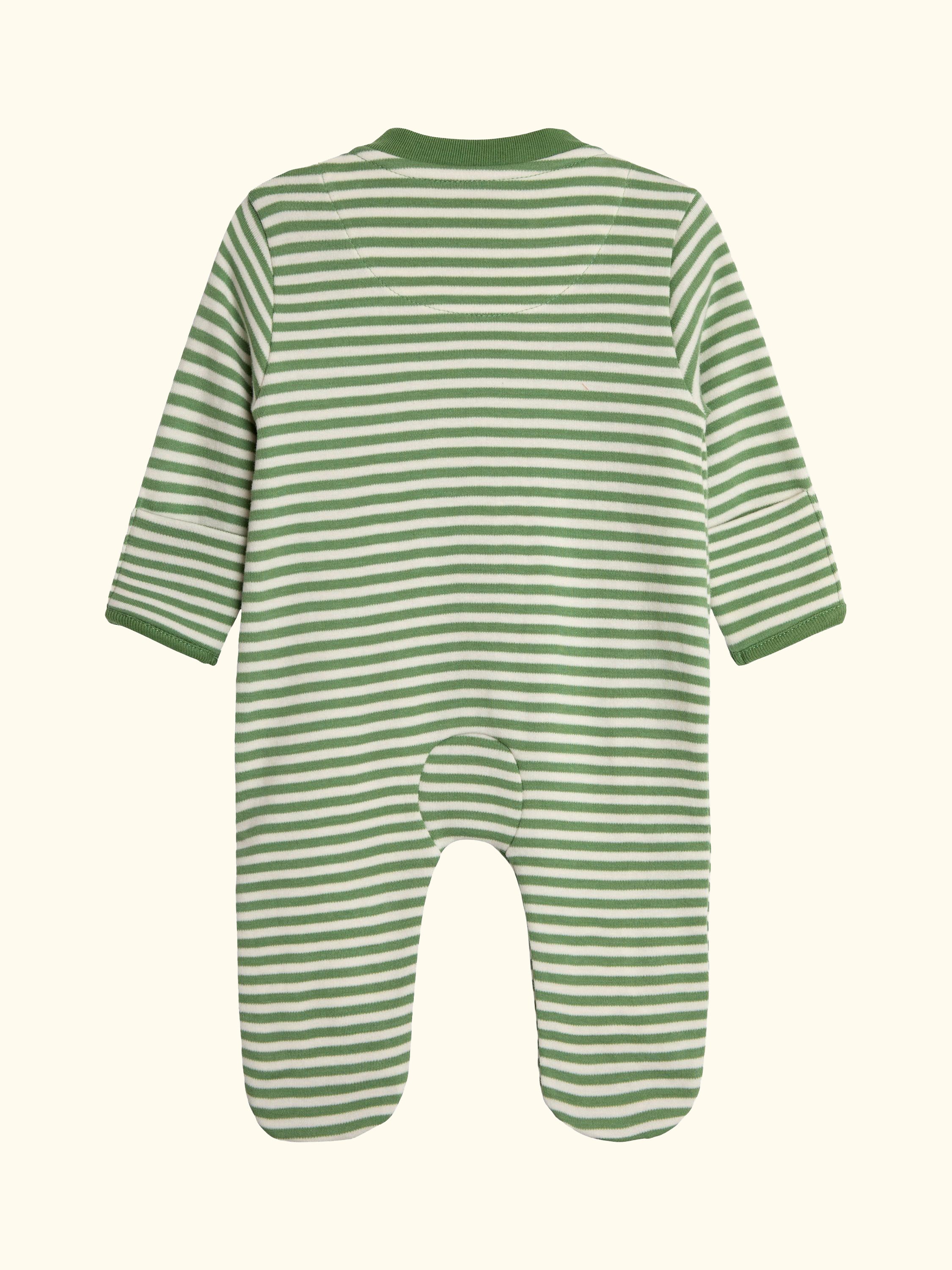 Baby Cotton Cow Sleepsuit, Green