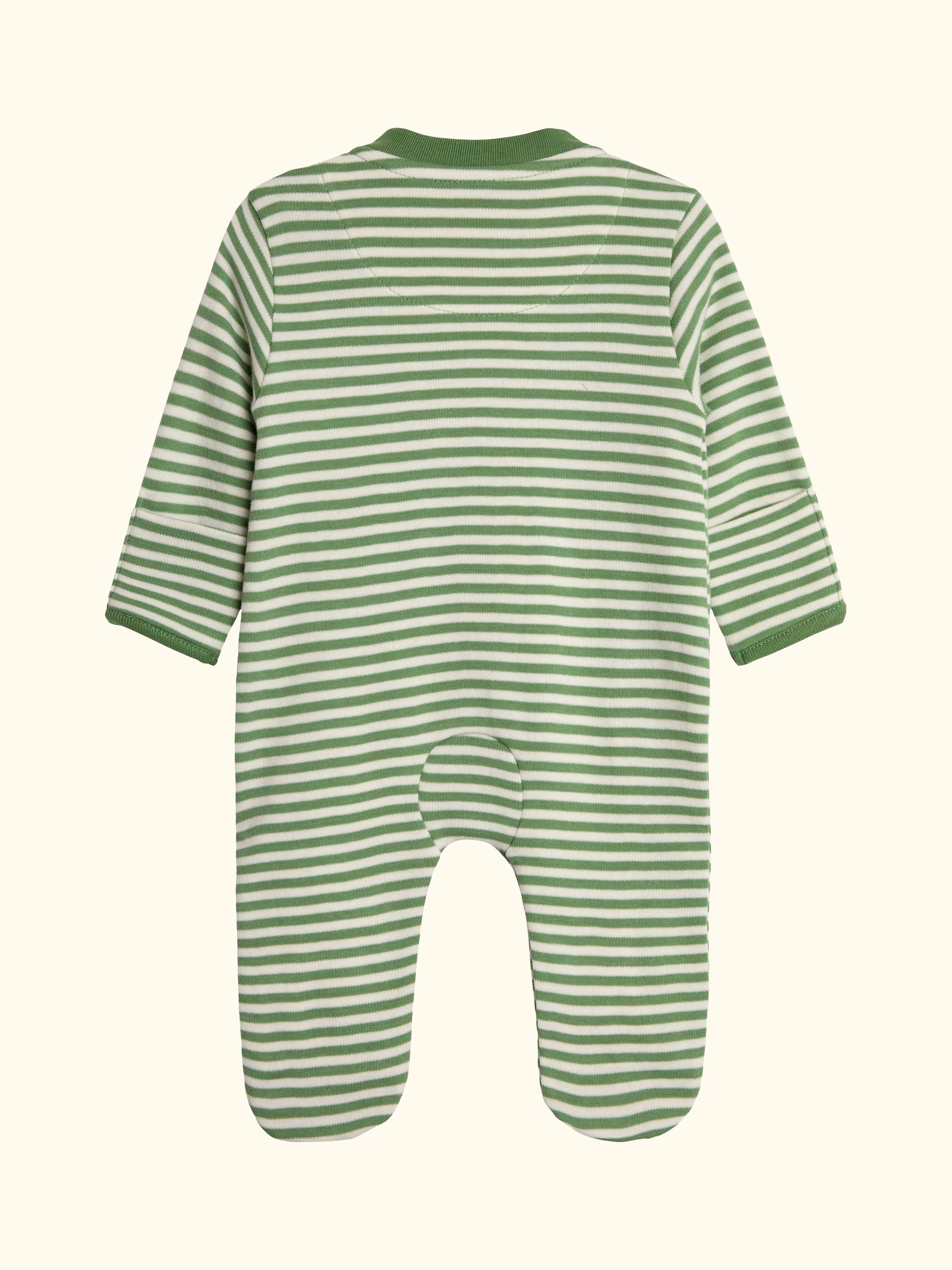 Baby Cotton Cow Sleepsuit, Green