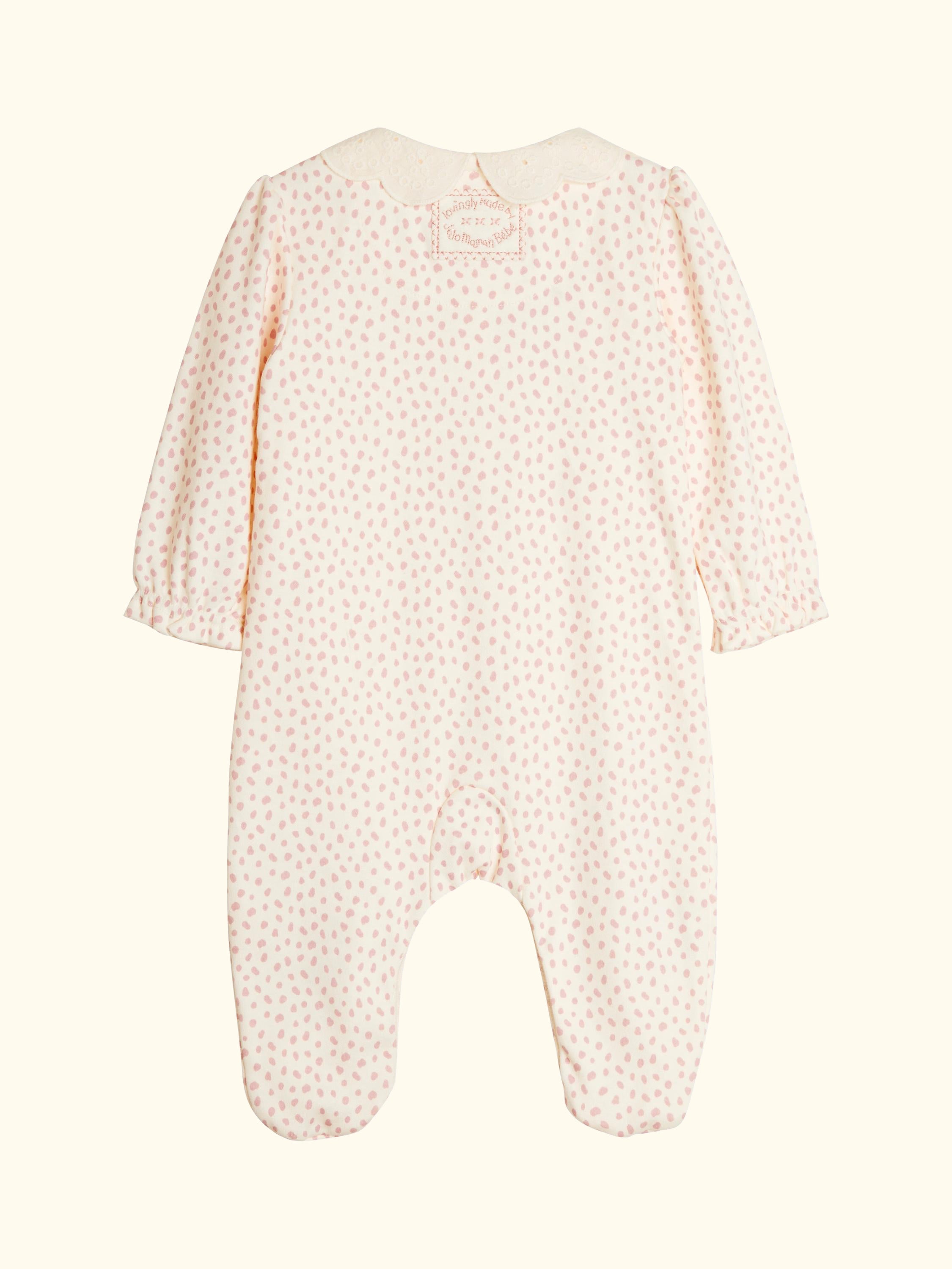 Baby Cotton Mouse Sleepsuit, Pink