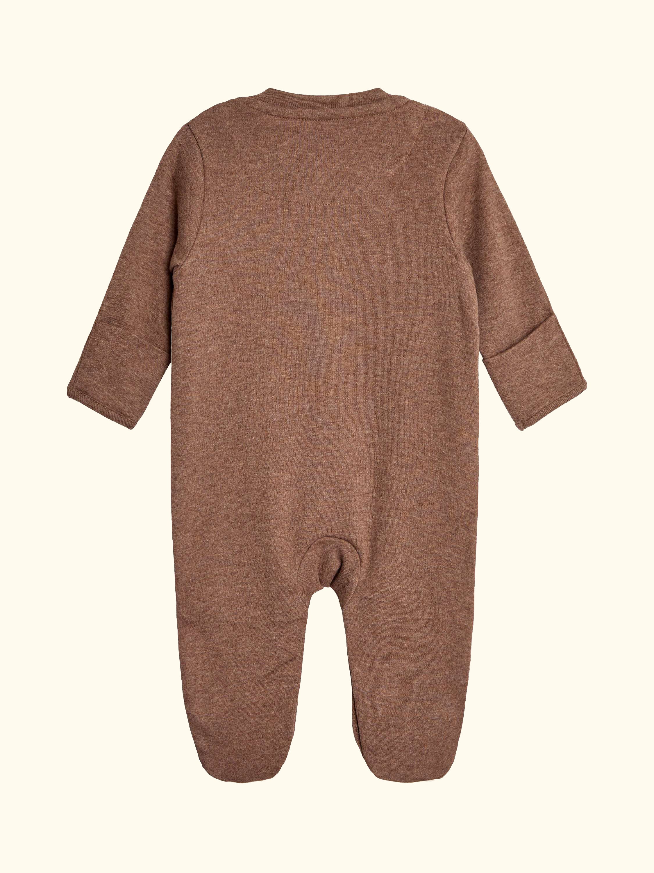 Baby Cotton Woodland Sleepsuit, Brown