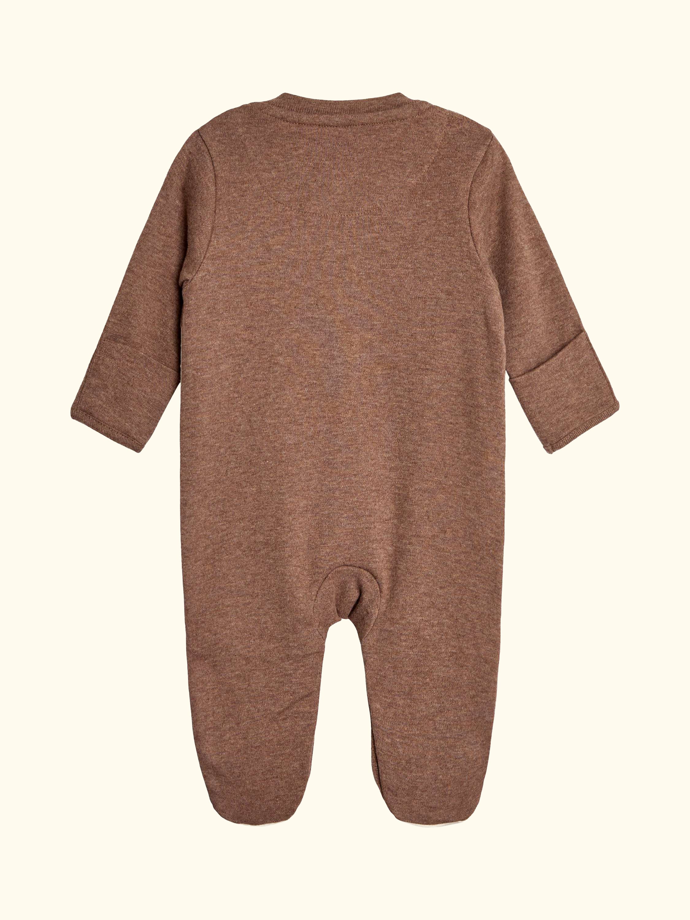 Baby Cotton Woodland Sleepsuit, Brown