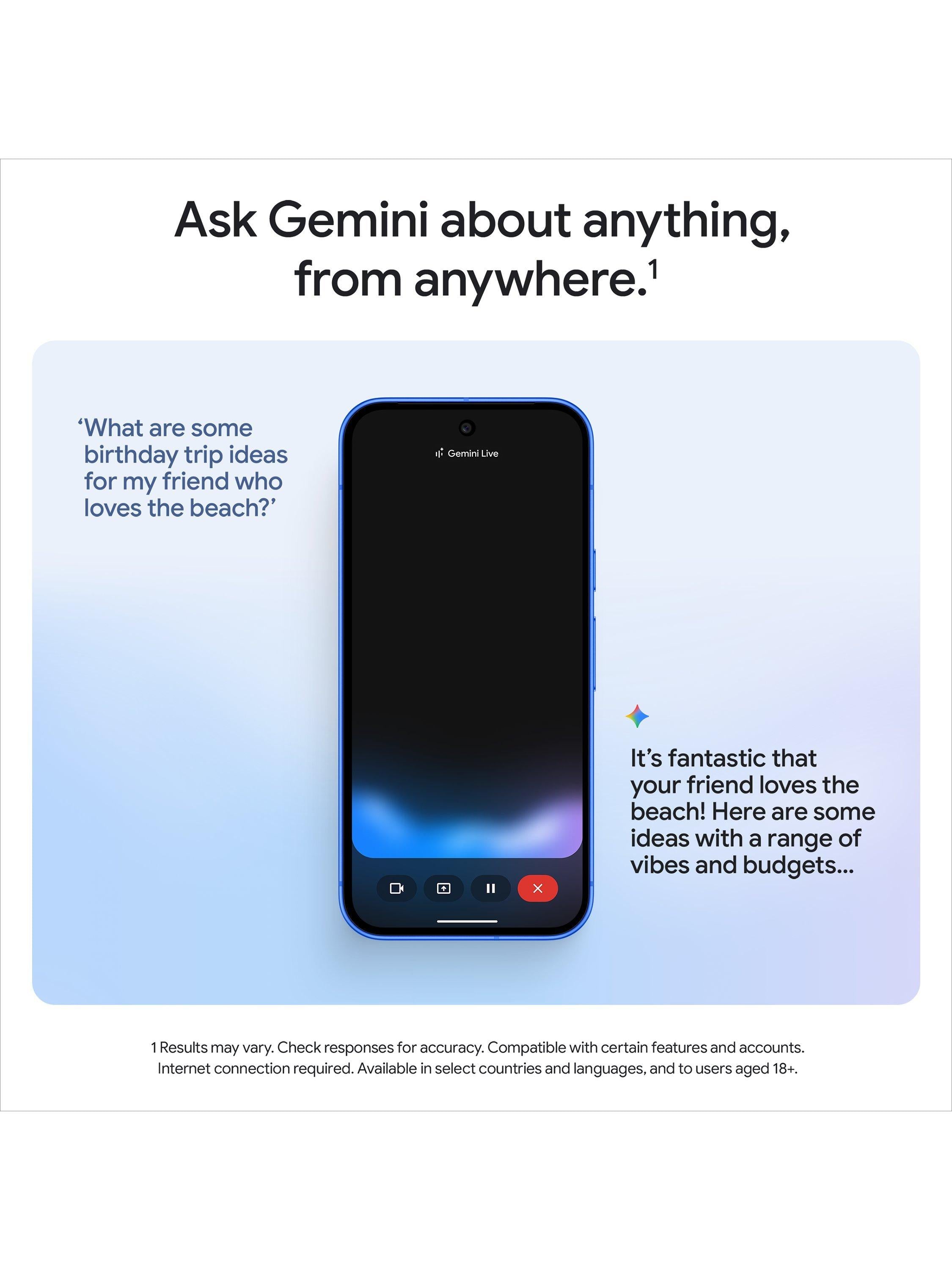 Pixel 10 Smartphone, Android, 6.3”, 5G, SIM Free, Frost, 128GB
