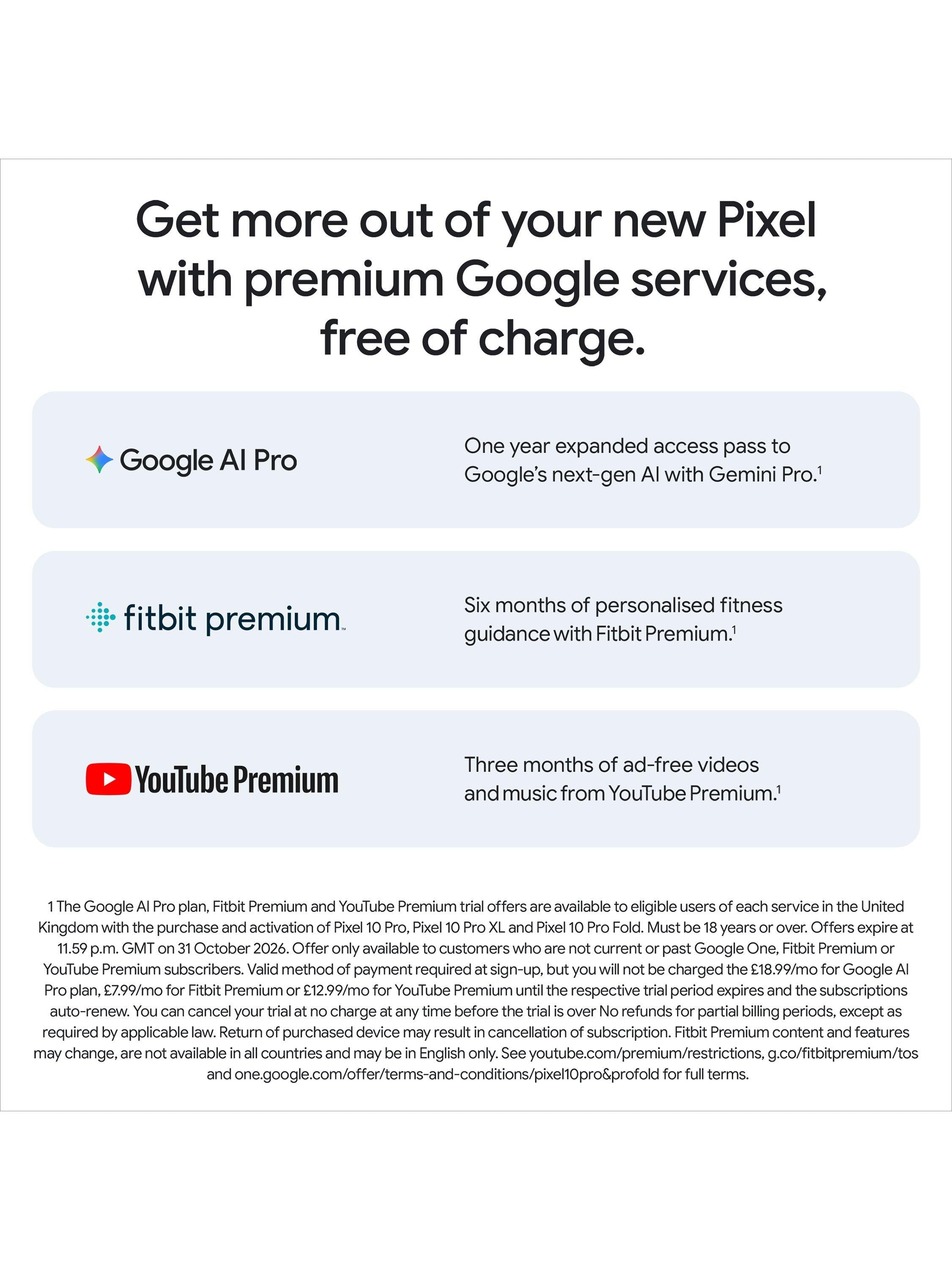 Pixel 10 Pro Fold Foldable Smartphone, Android, 6.4”, 5G, SIM Free, Moonstone, 1TB