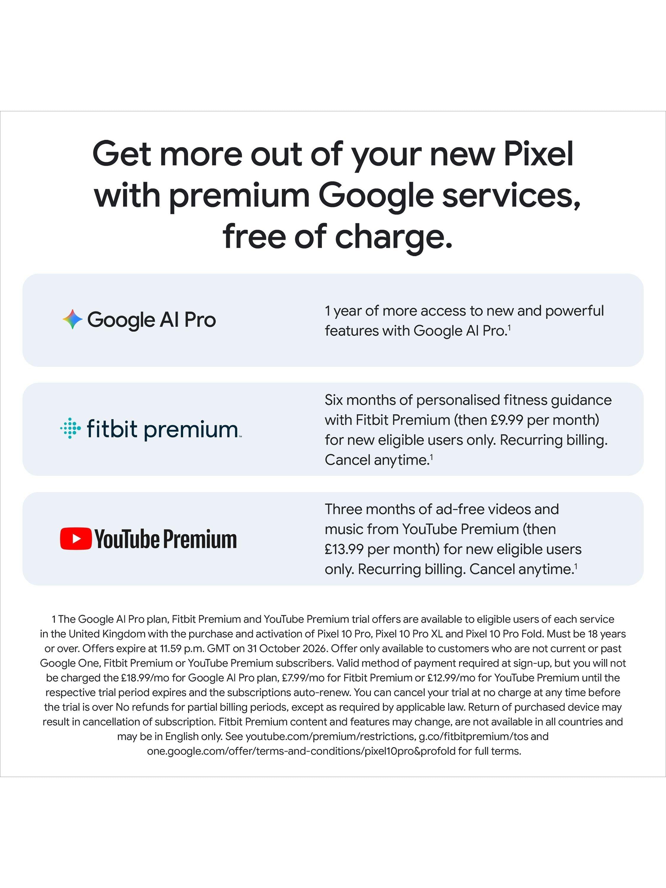 Pixel 10 Pro Smartphone, Android, 6.3”, 5G, SIM Free, Porcelain, 512GB