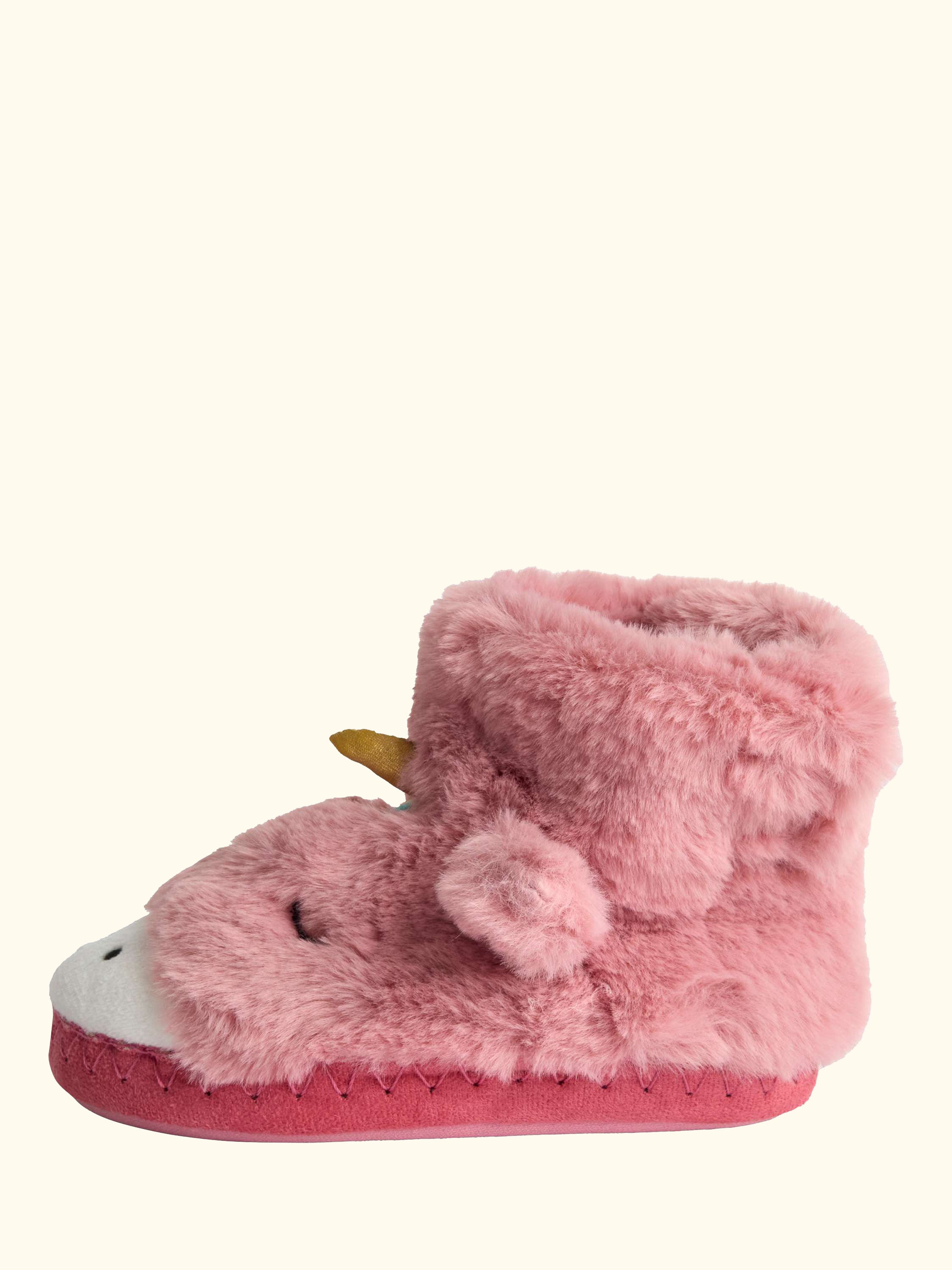 Kids' Unicorn Plush Boots, Pink