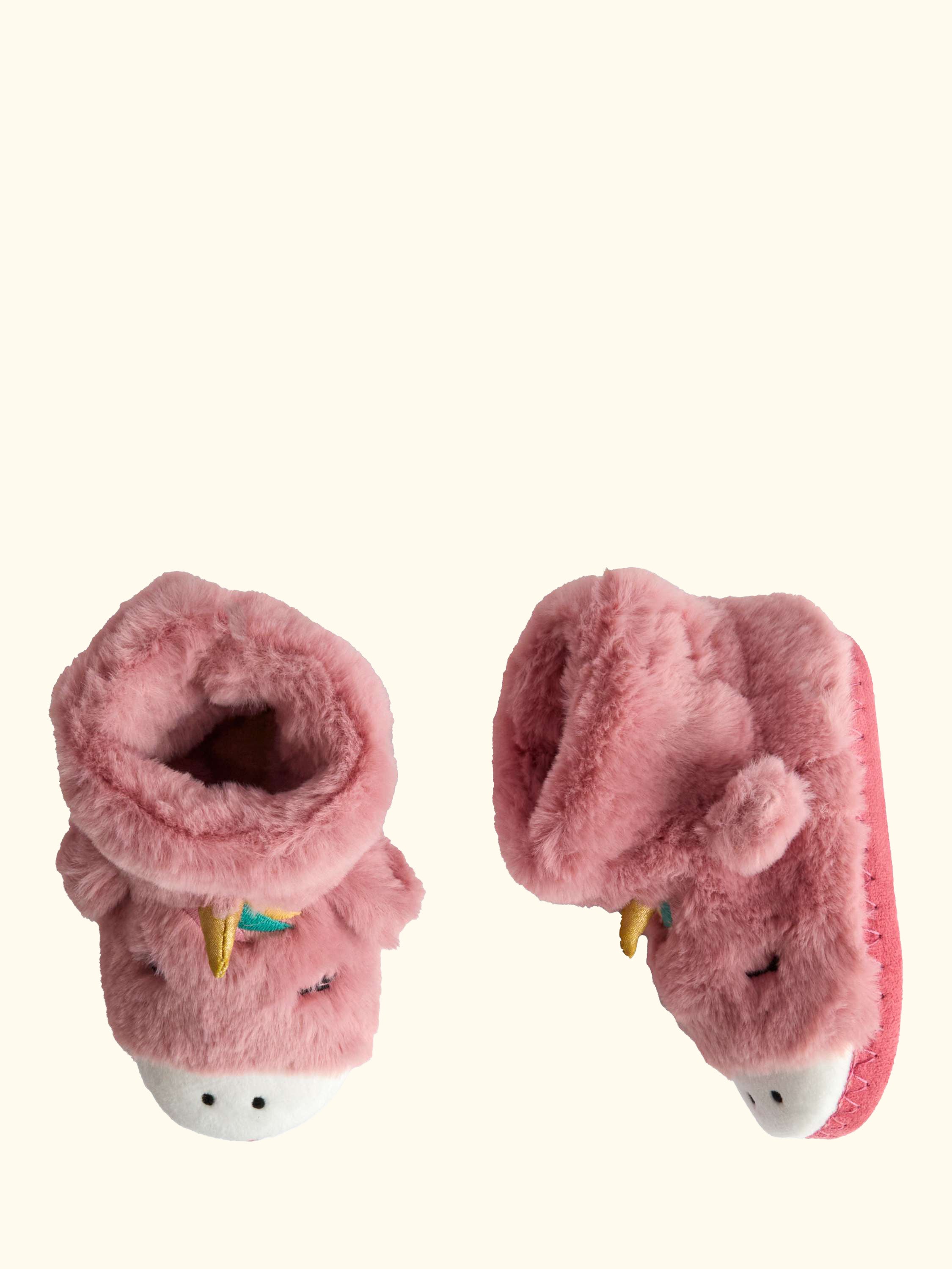 Kids' Unicorn Plush Boots, Pink