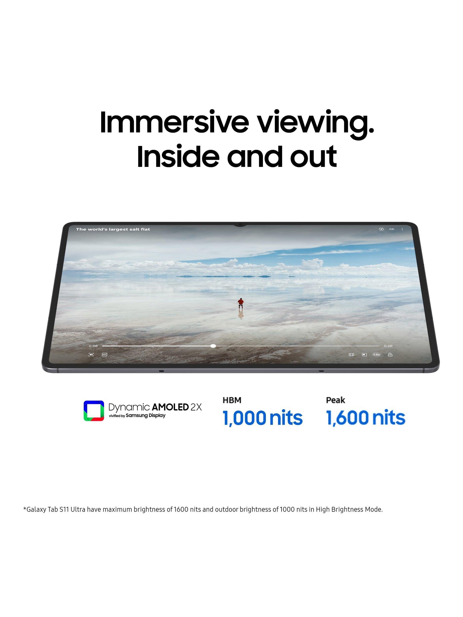 Galaxy Tab S11 Ultra Tablet with Bluetooth S Pen, Android, Galaxy AI, Wi-Fi, 14.6", Grey, 256GB