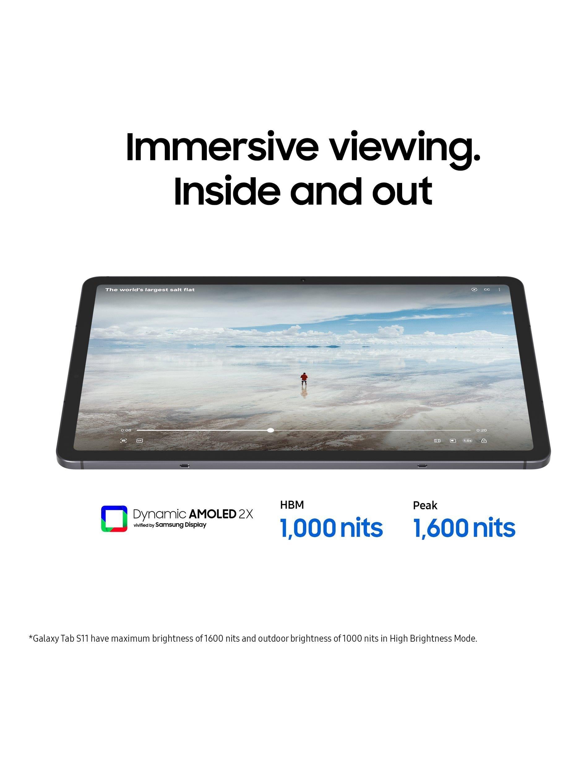 Galaxy Tab S11 Tablet with Bluetooth S Pen, Android, 12GB RAM, Galaxy AI, Wi-Fi, 11", Grey, 128GB