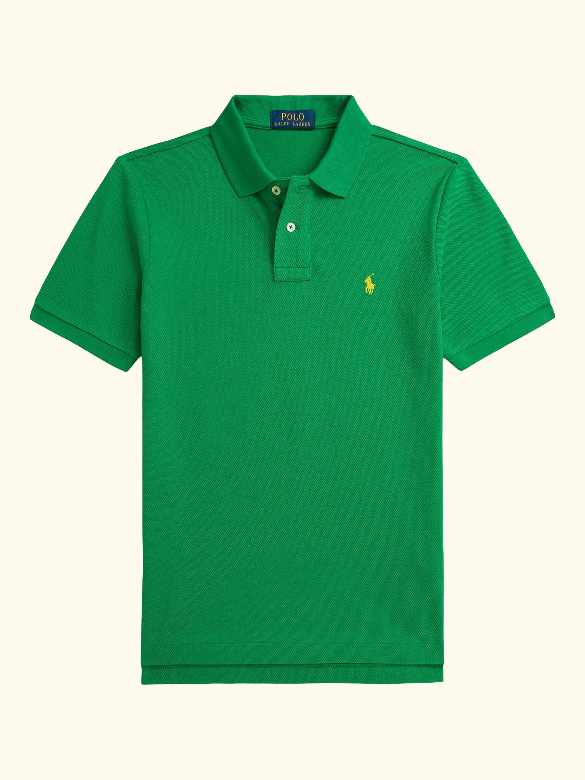 Kids' Cotton Logo Short Sleeve Polo Shirt, Cruise Green