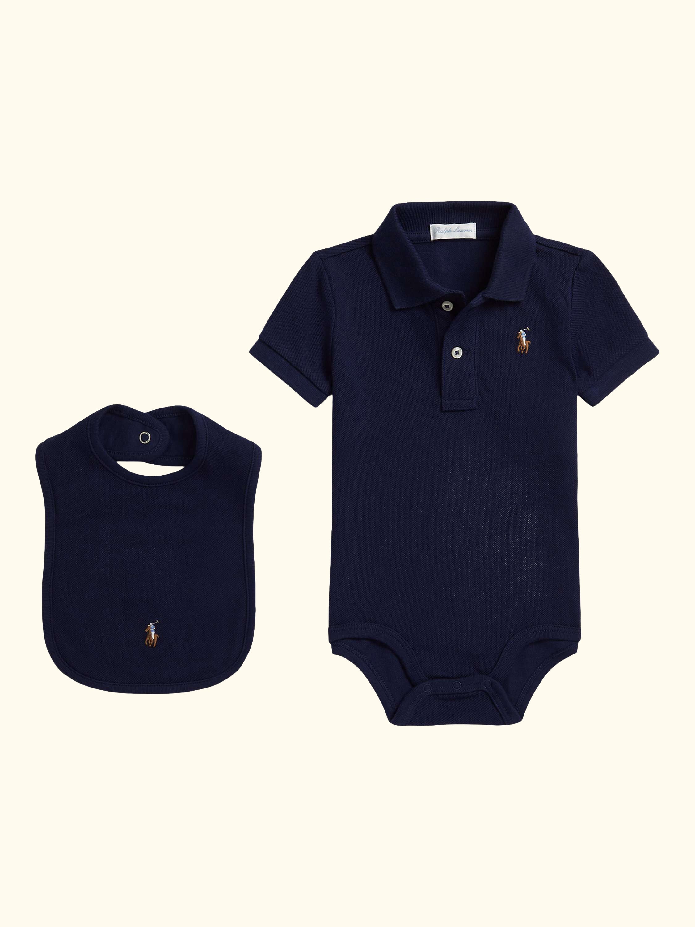Baby Cotton Polo Gift Set, Refined Navy