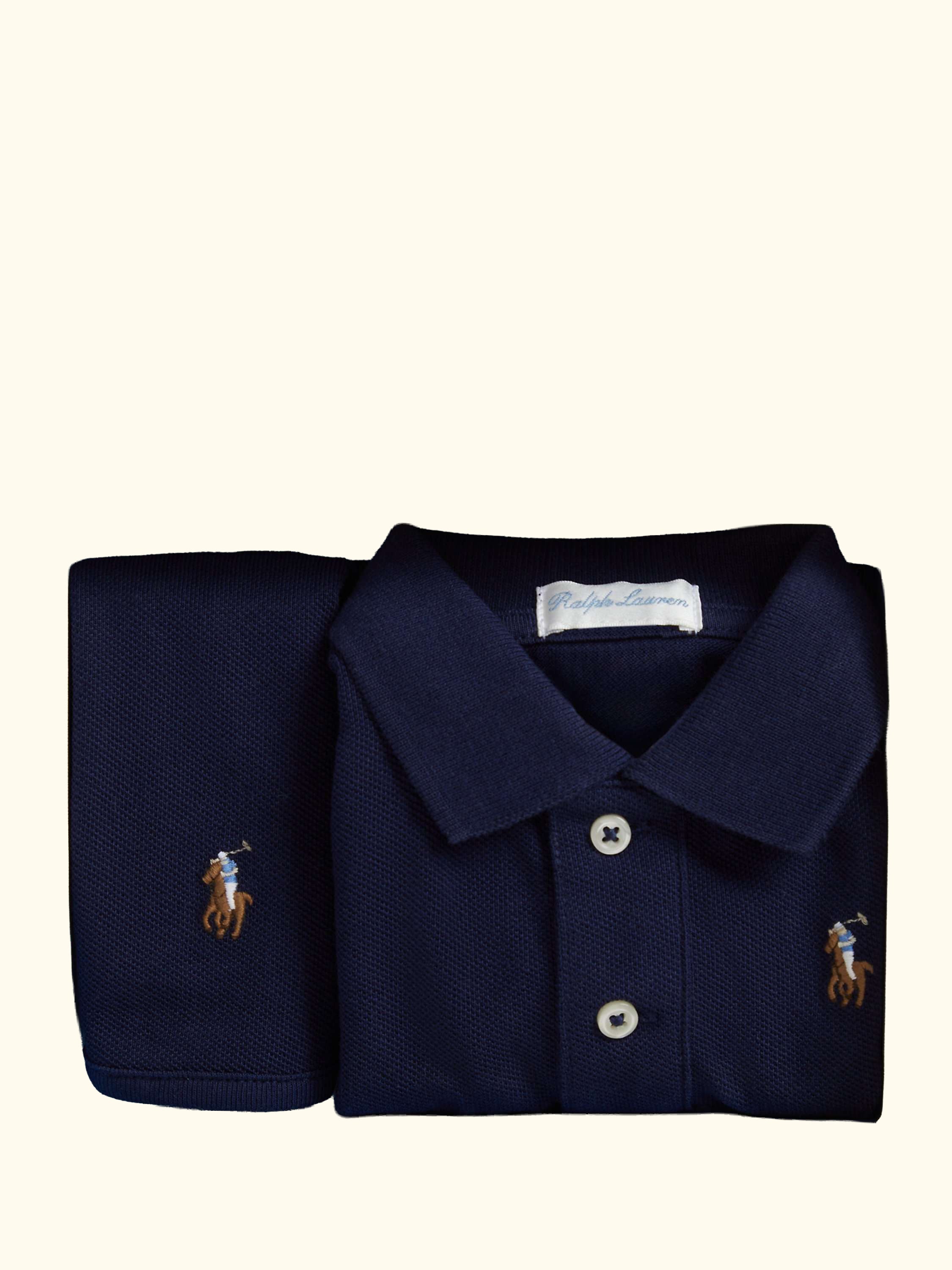 Baby Cotton Polo Gift Set, Refined Navy