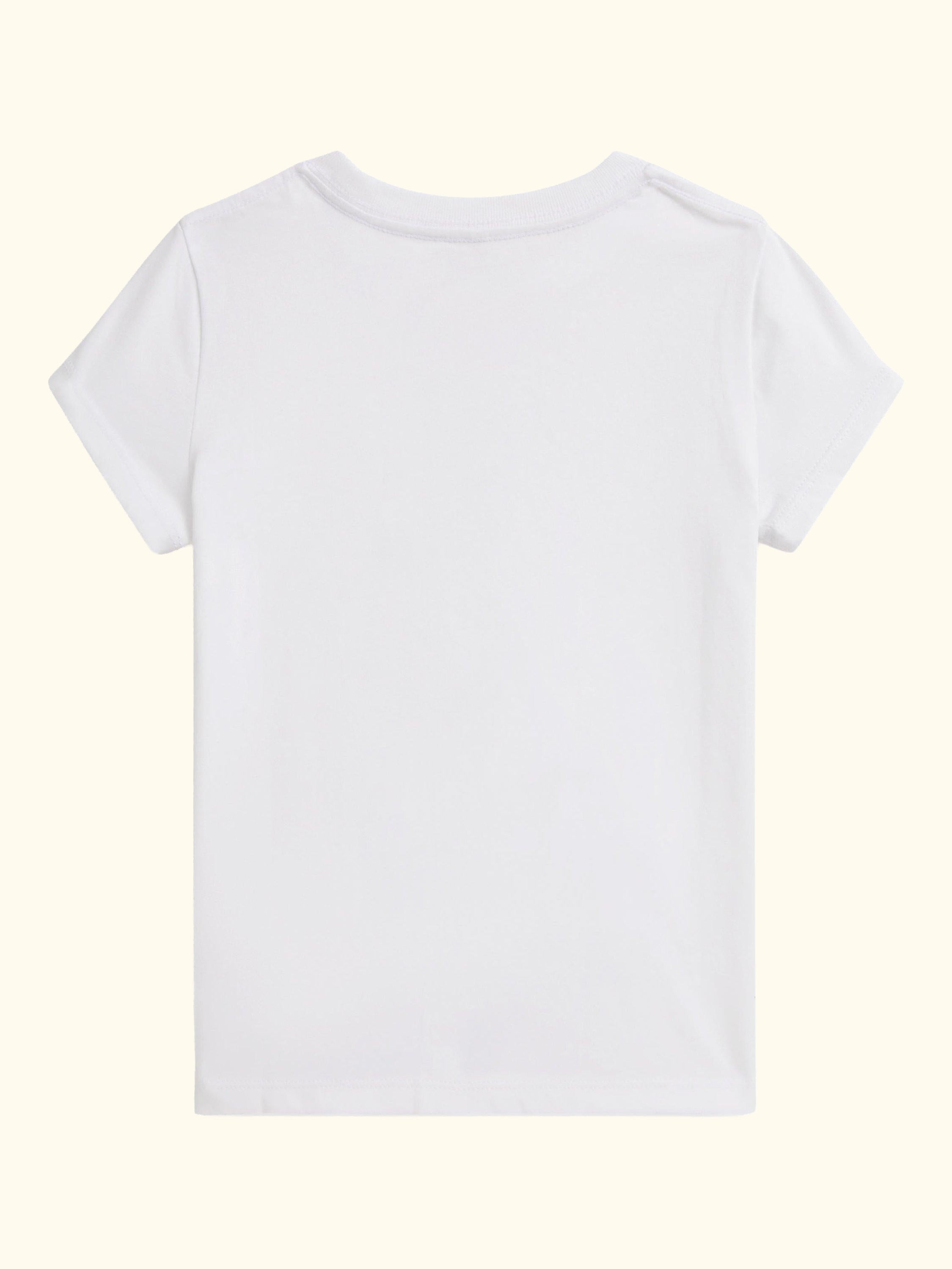 Kids' Cotton Polo Bear T-Shirt, White