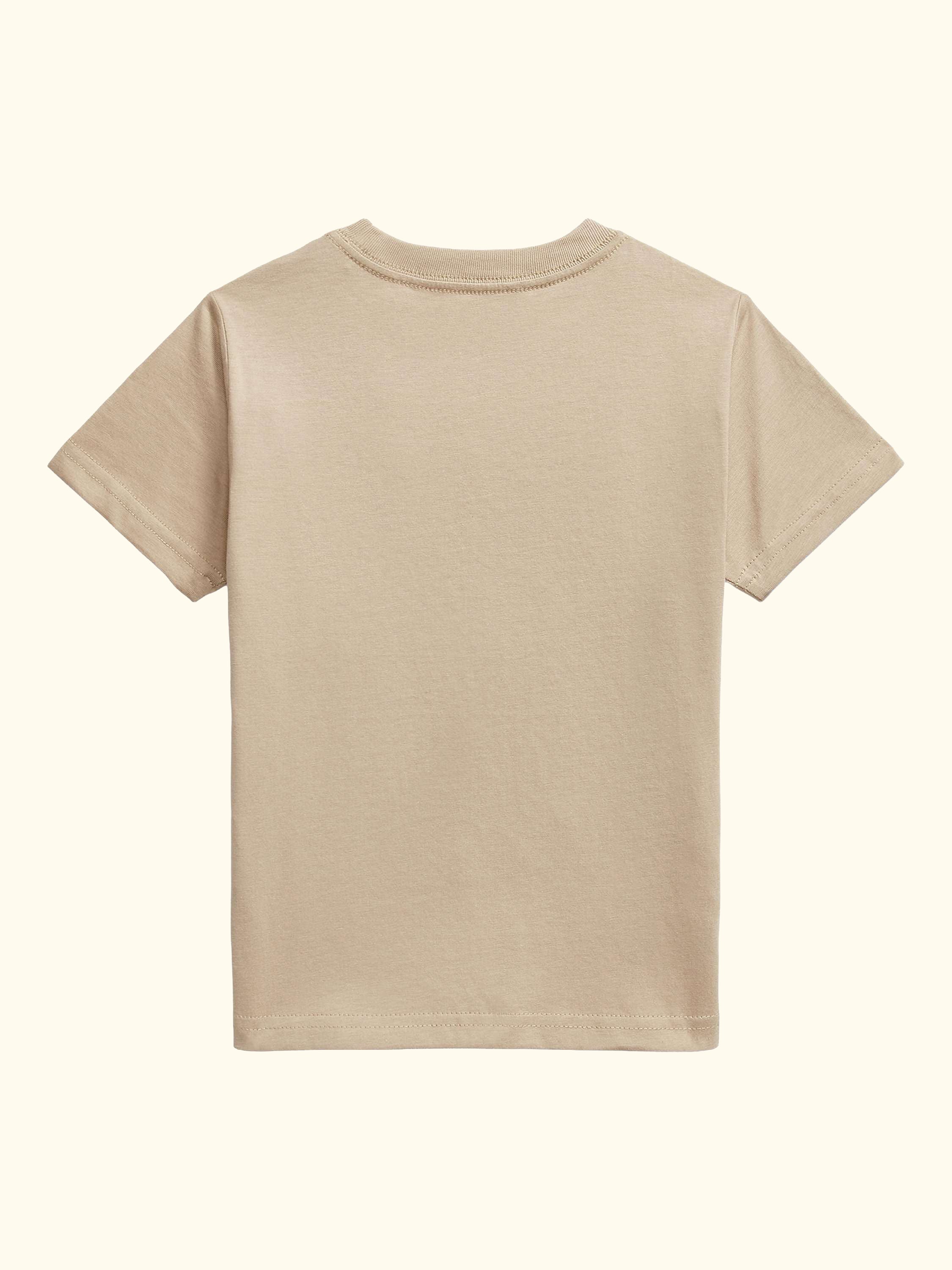 Kids' Pure Cotton Short Sleeved T-Shirt, Classic Khaki