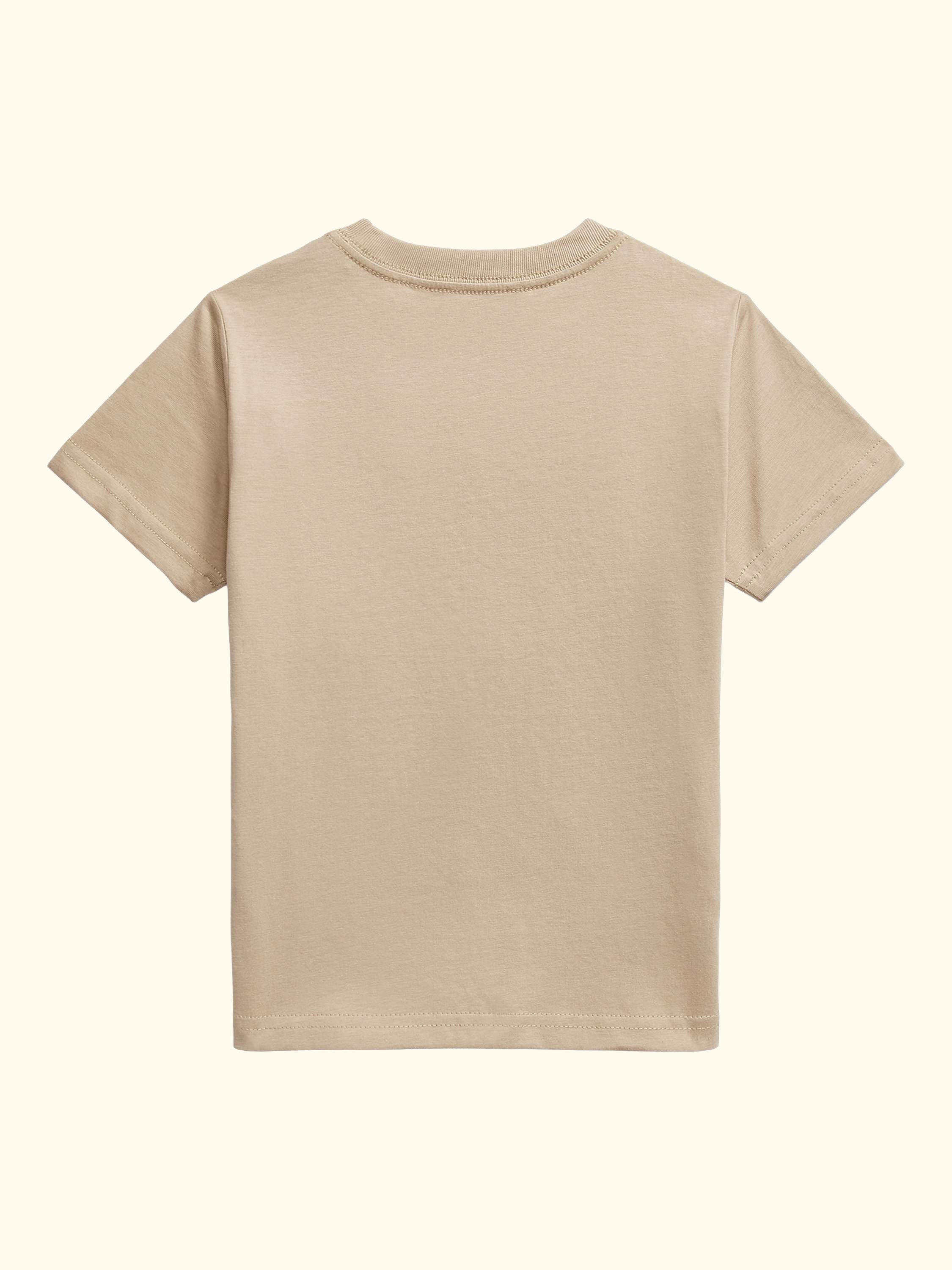 Kids' Pure Cotton Short Sleeved T-Shirt, Classic Khaki