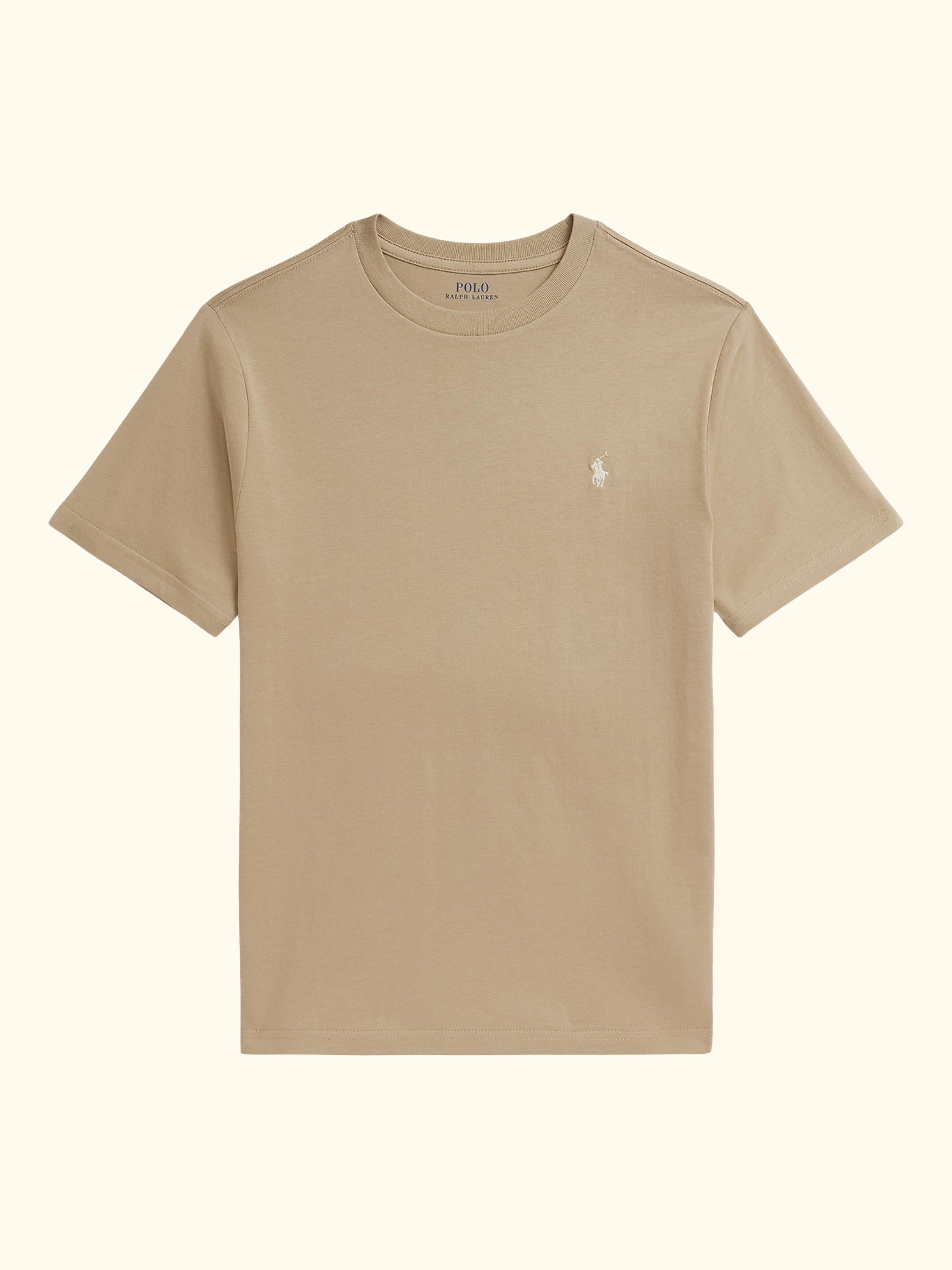 Kids' Cotton Essential Short Sleeved T-Shirt, Classic Khaki