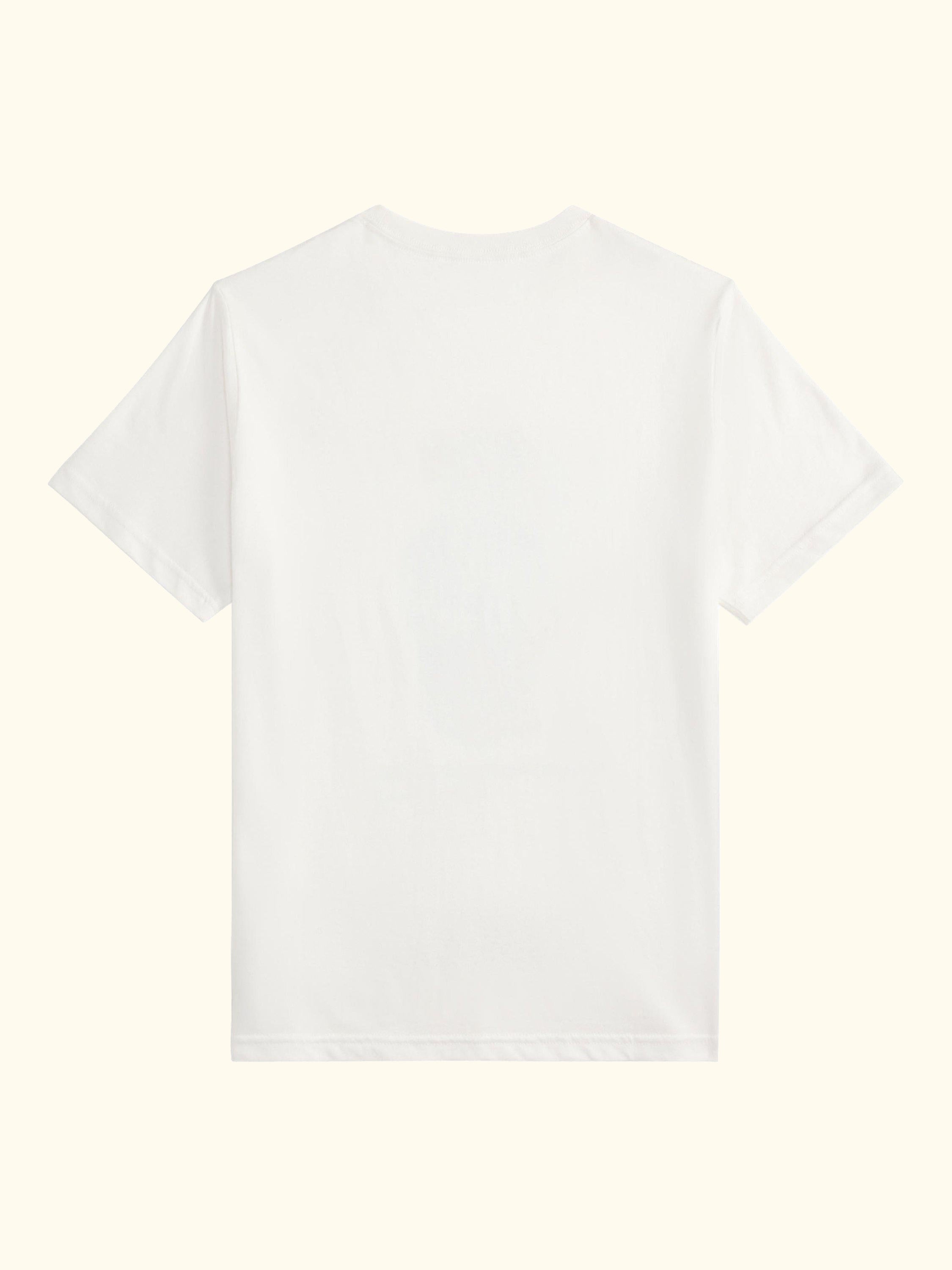 Kids' Cotton Polo T-Shirt, White Core Bear