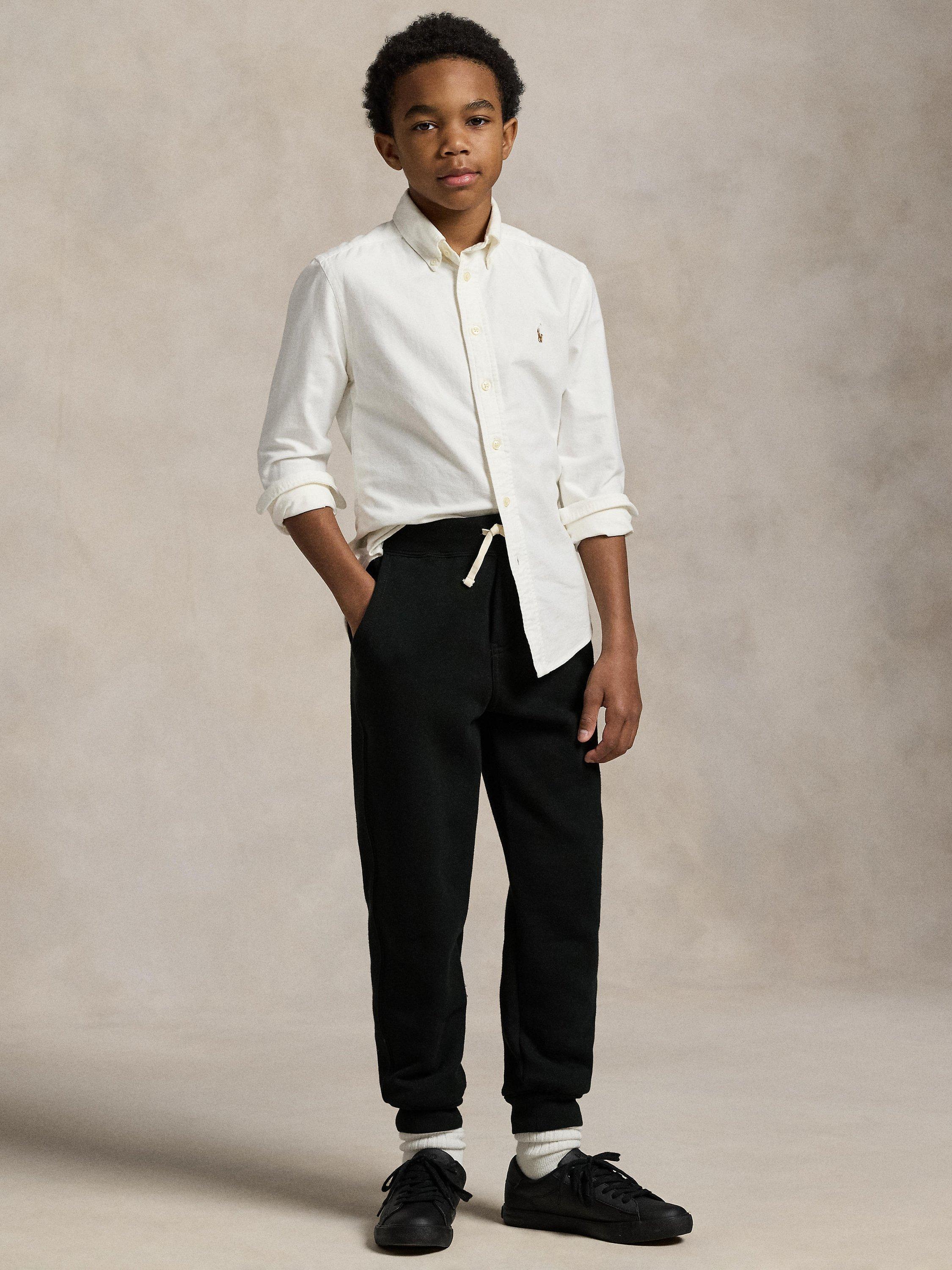 Kids' Cotton Blend Fleece Joggers, Polo Black