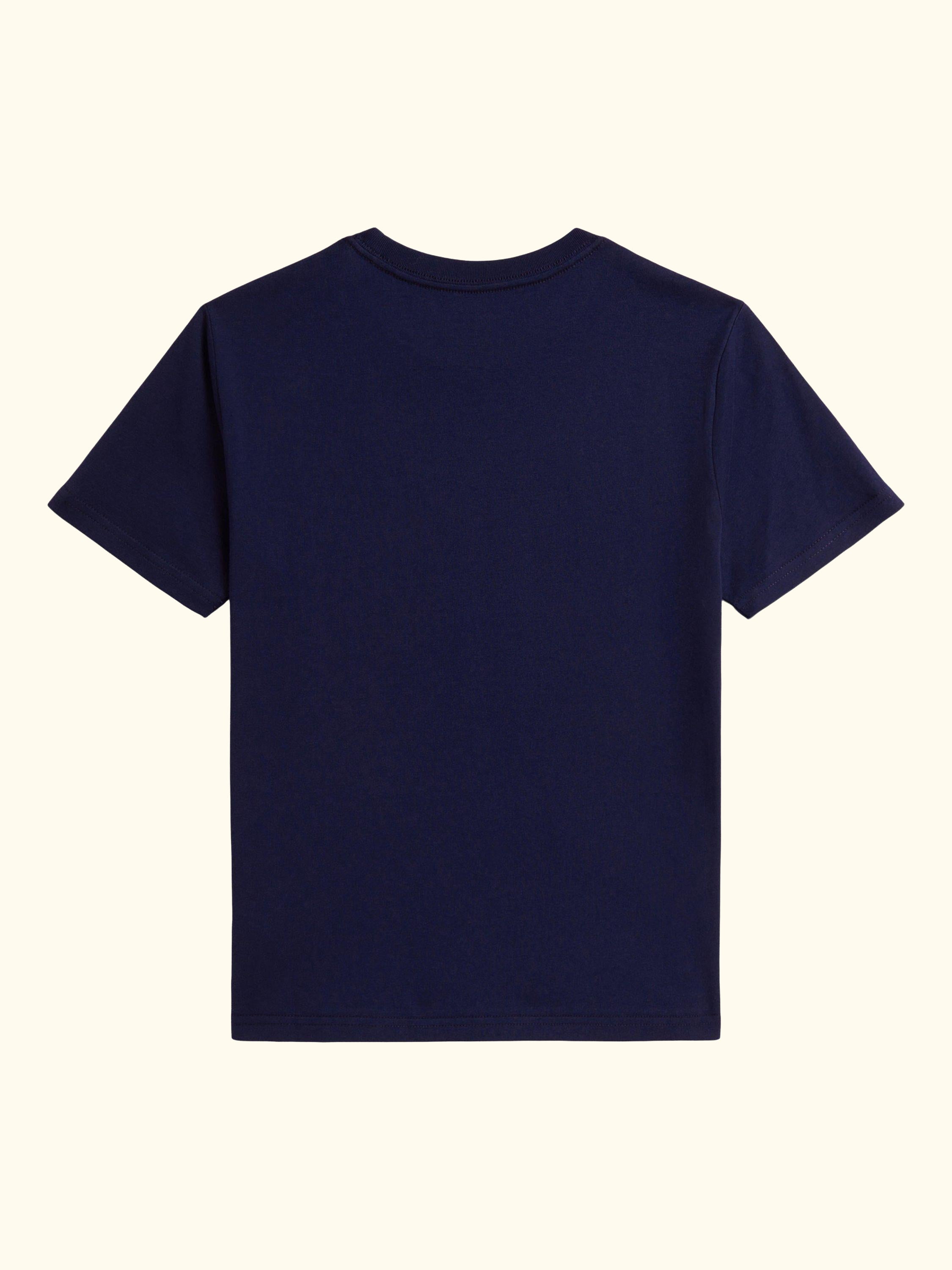 Kids' Cotton Equestrian Graphic T-Shirt, Bear Newport Navy