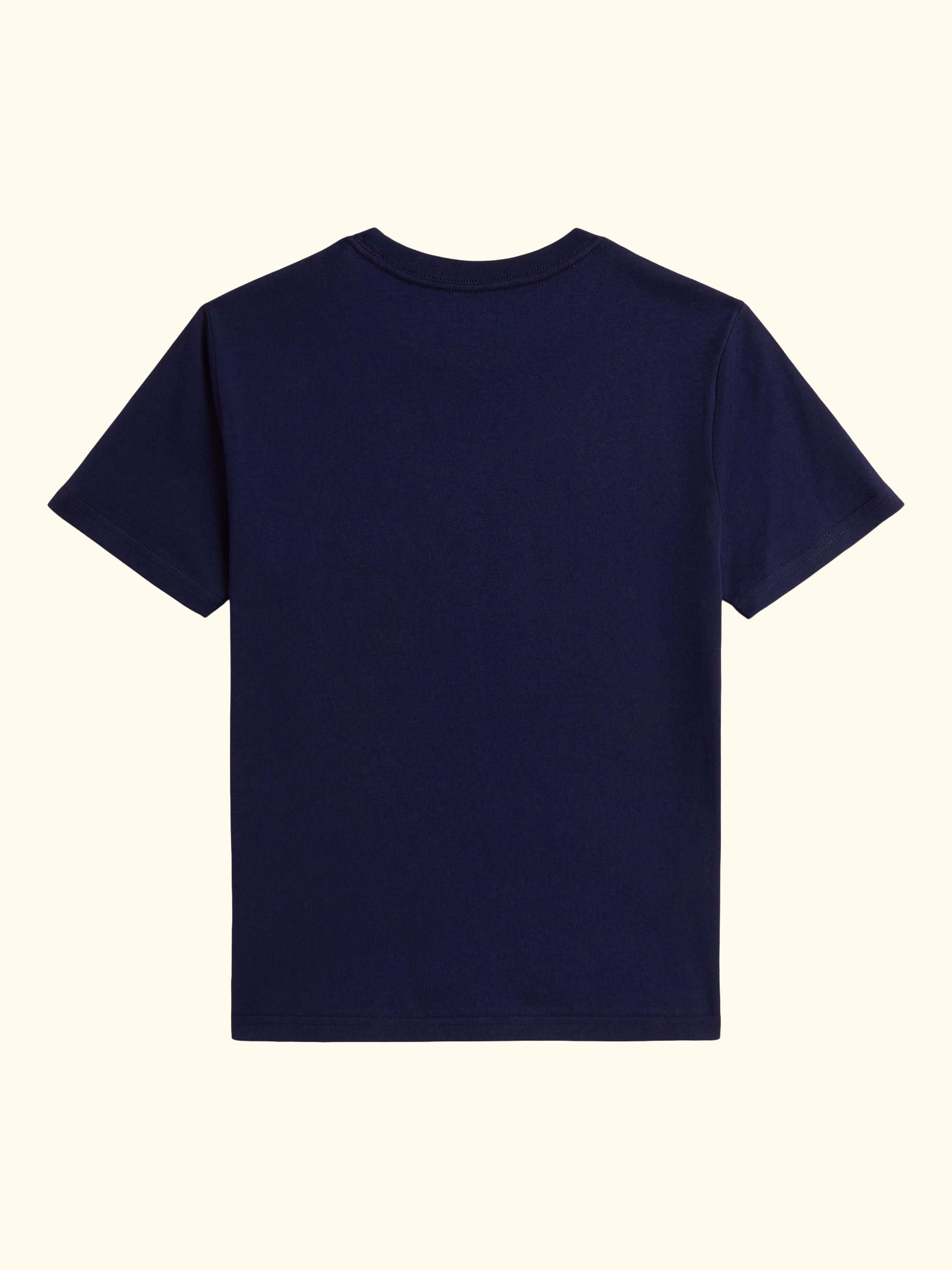 Kids' Cotton Equestrian Graphic T-Shirt, Bear Newport Navy