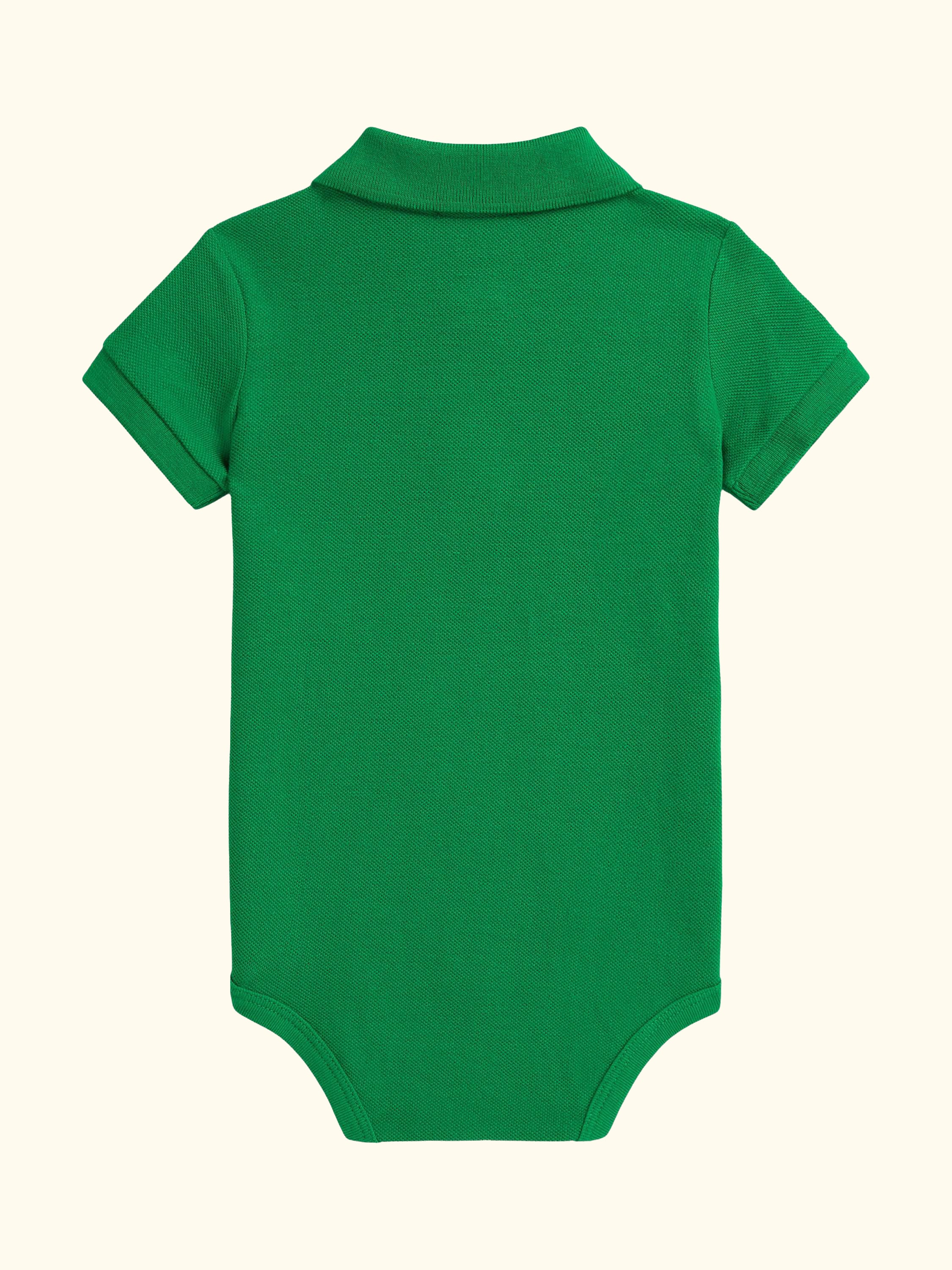 Baby Cotton Logo Collared Bodysuit, Cruise Green