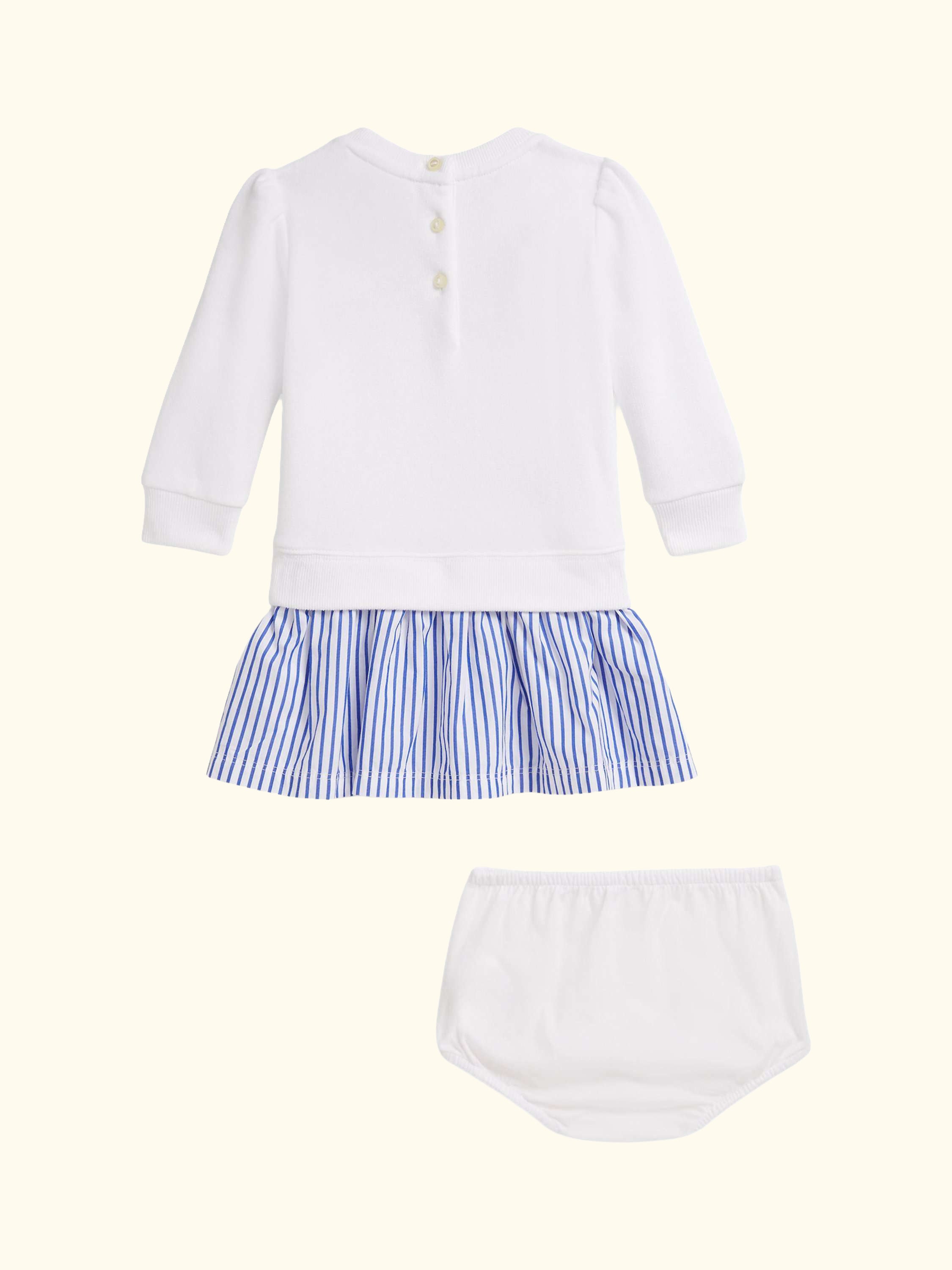 Baby Polo Bear Dress, White