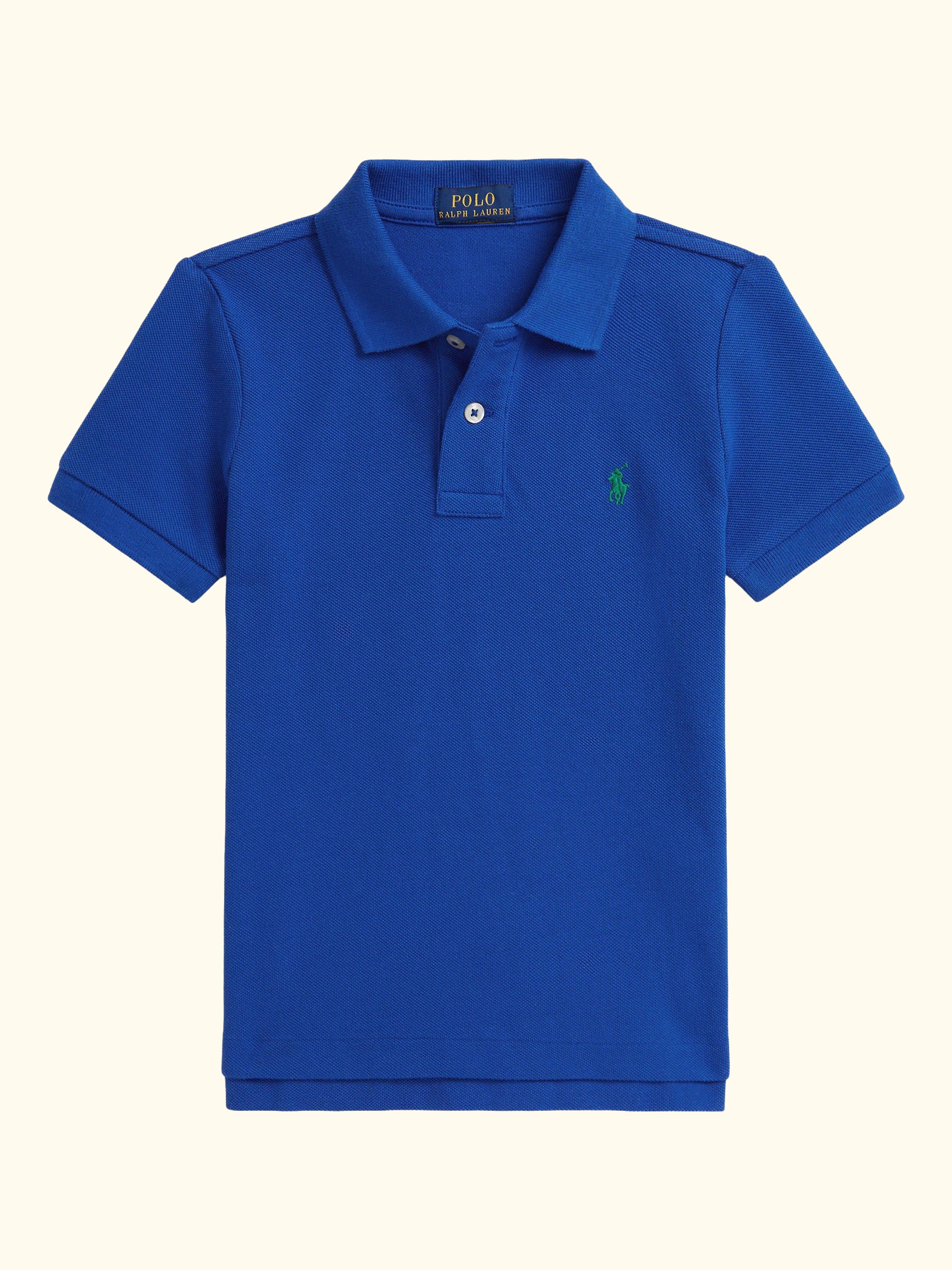 Kids' Cotton Short Sleeved Polo Shirt, New Sapphire