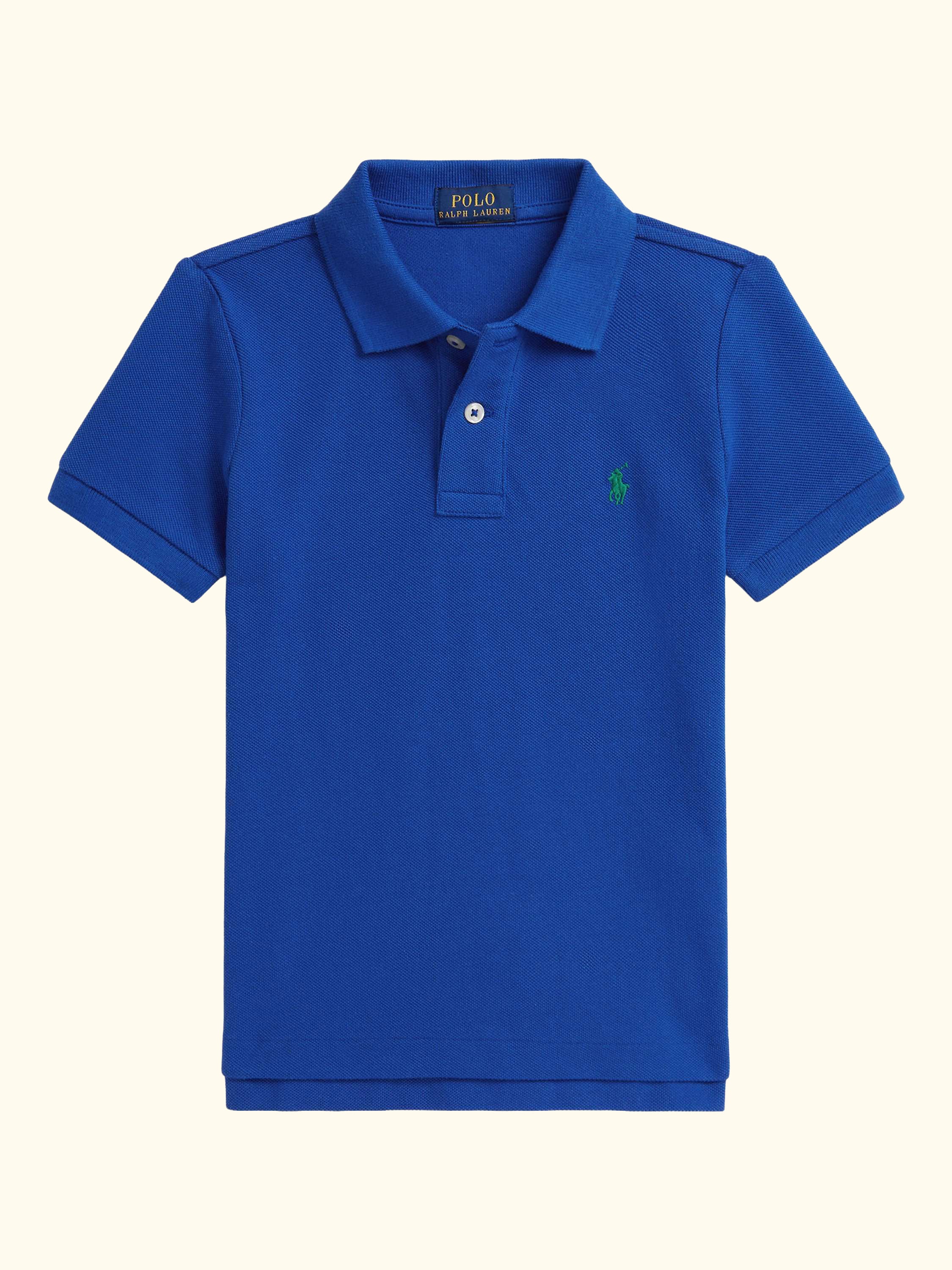Kids' Cotton Short Sleeved Polo Shirt, New Sapphire