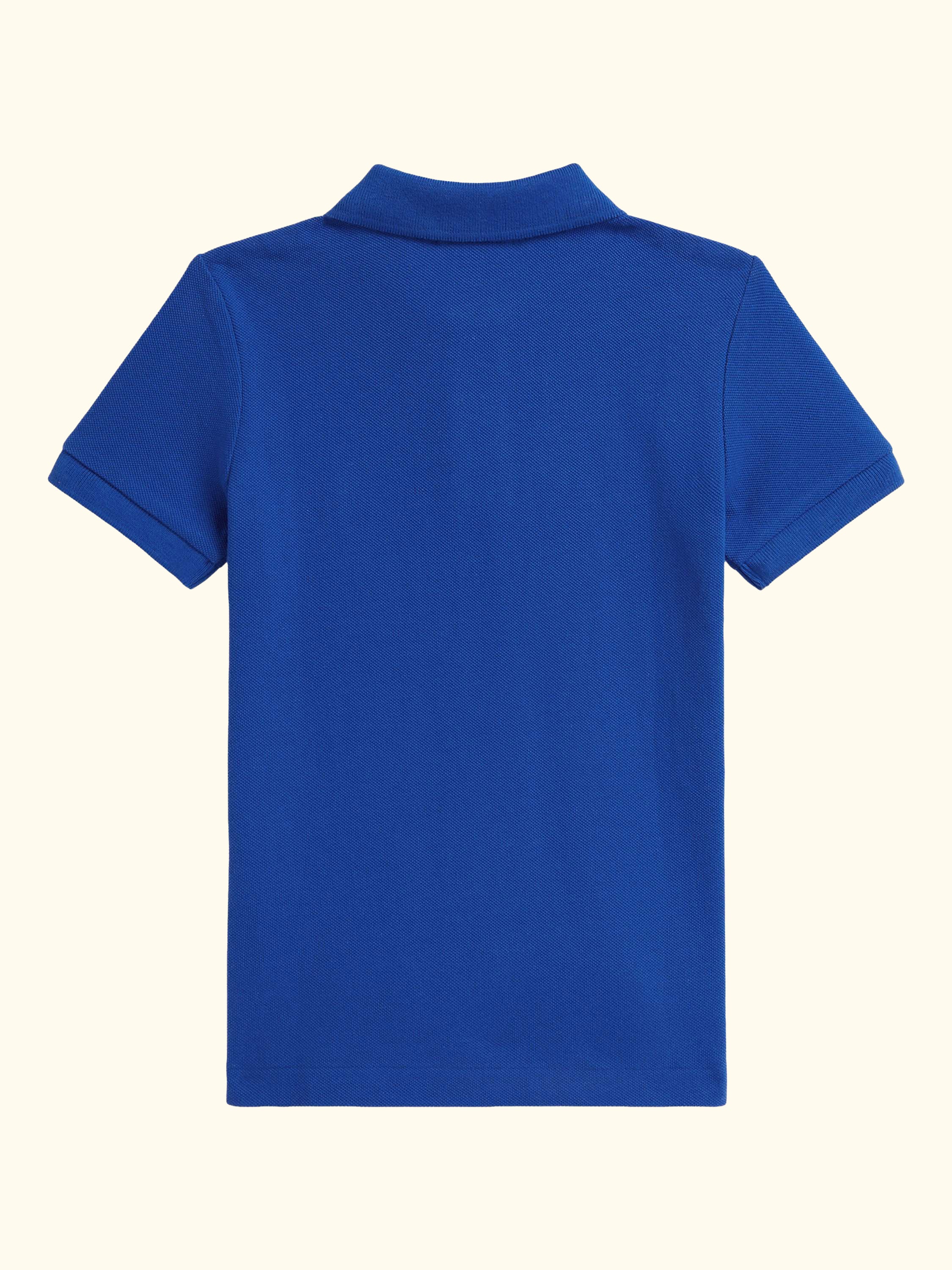 Kids' Cotton Short Sleeved Polo Shirt, New Sapphire