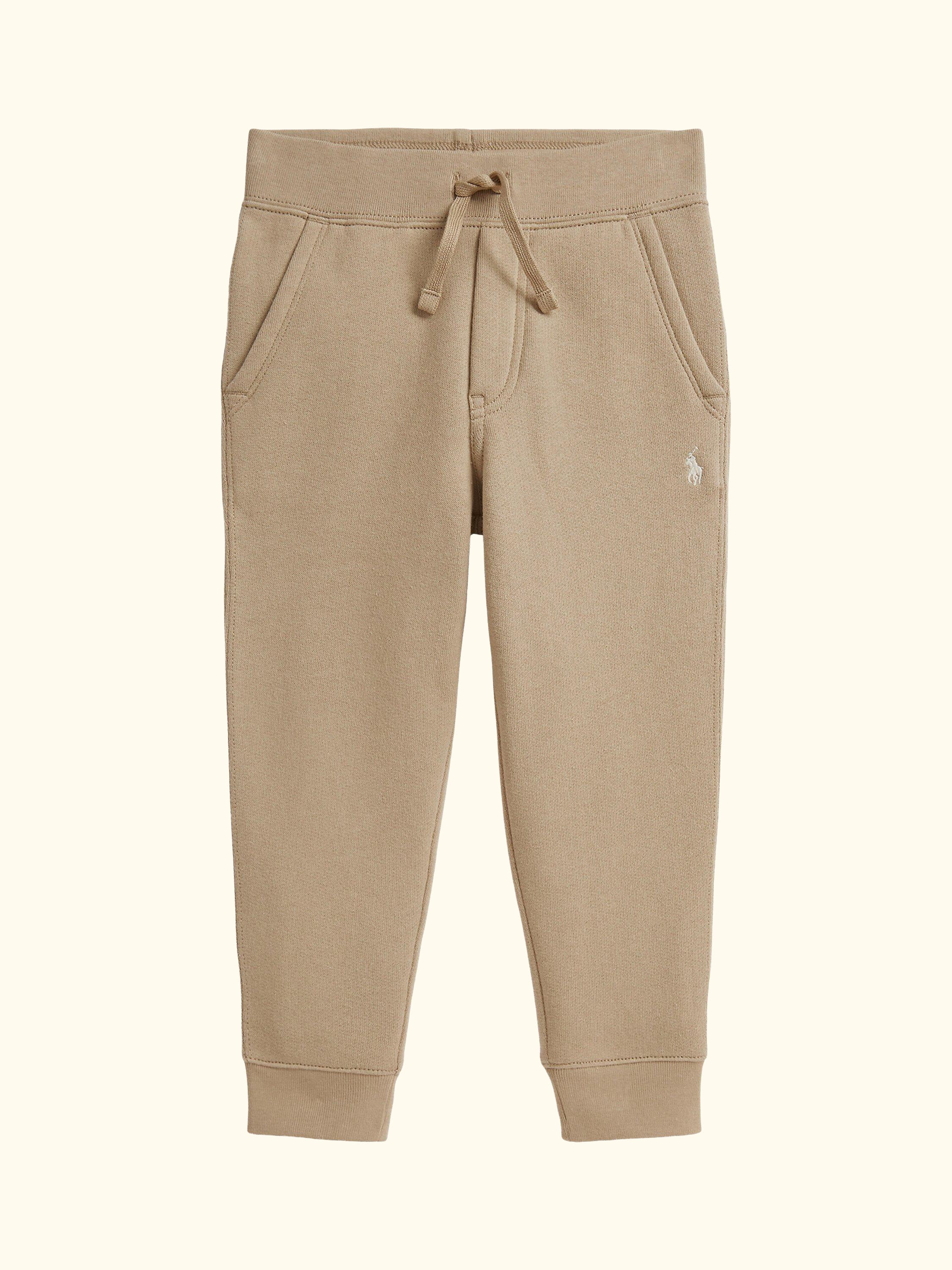 Kids' Cotton Blend Fleece Drawstring Joggers, Classic Khaki
