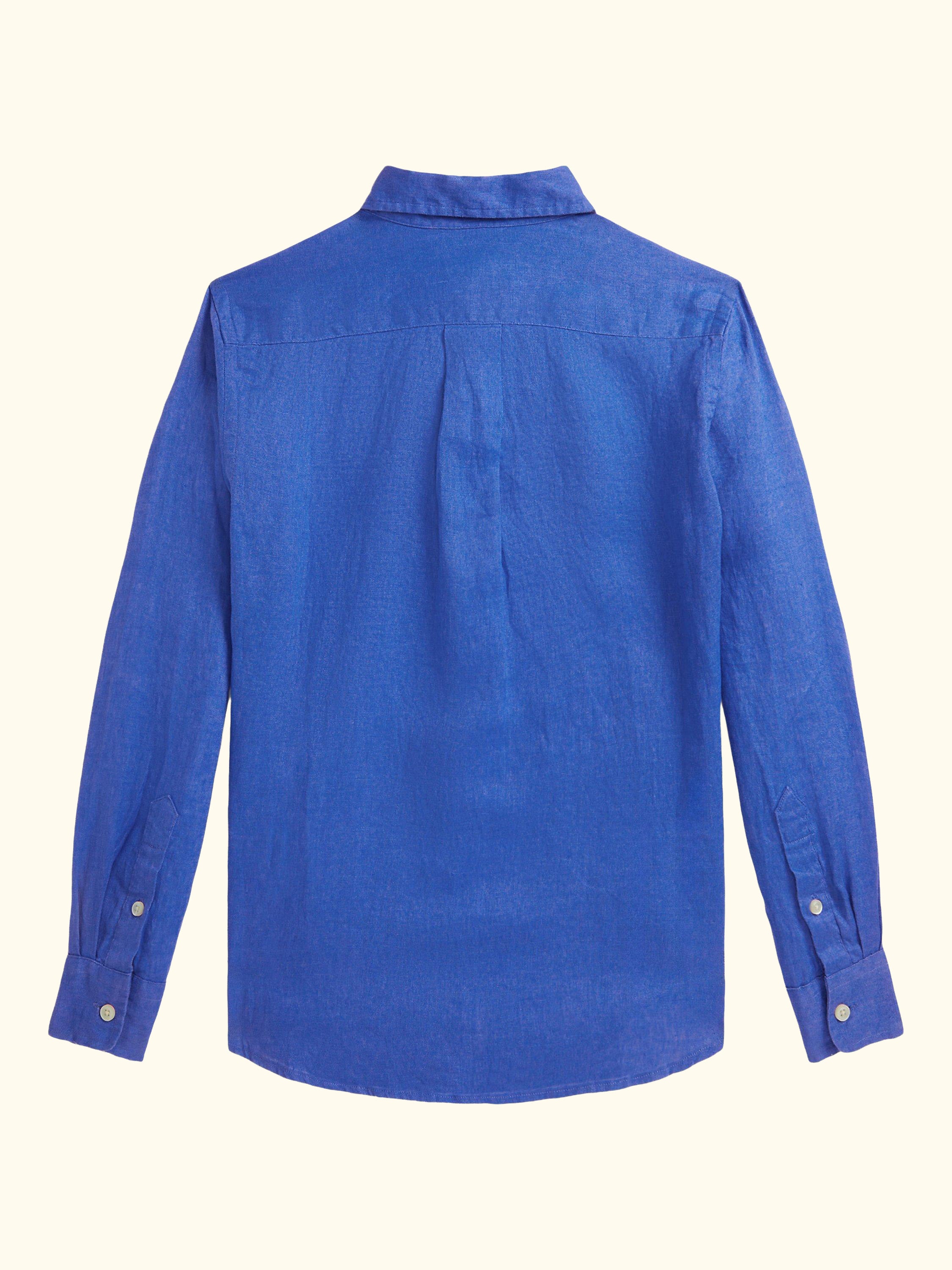 Kids' Sports Linen Logo Shirt, New Iris Blue
