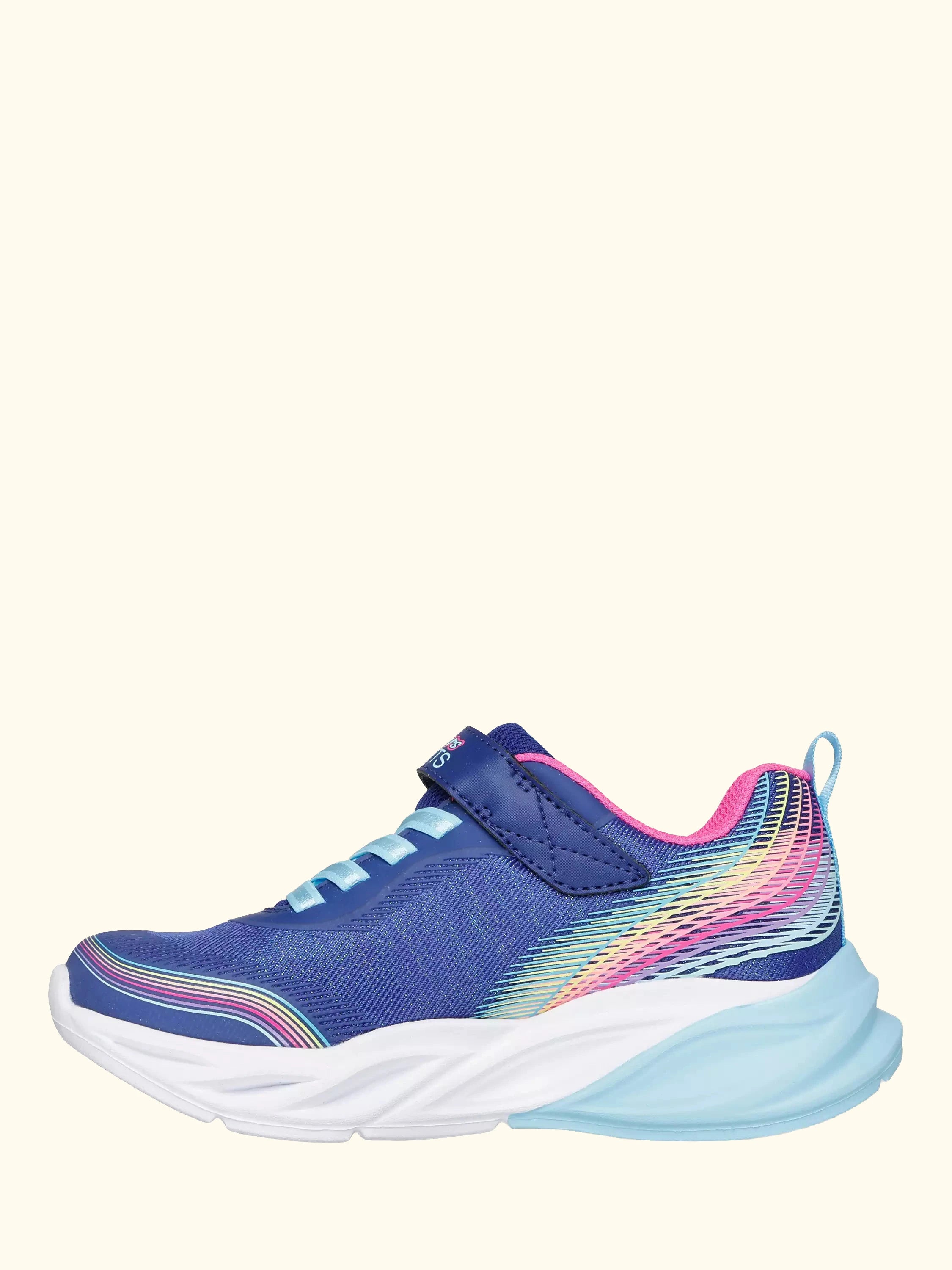 Skechers Kids' S-Lights Cosmic Glow Rainbow Dream Trainers, Indigo/Multi