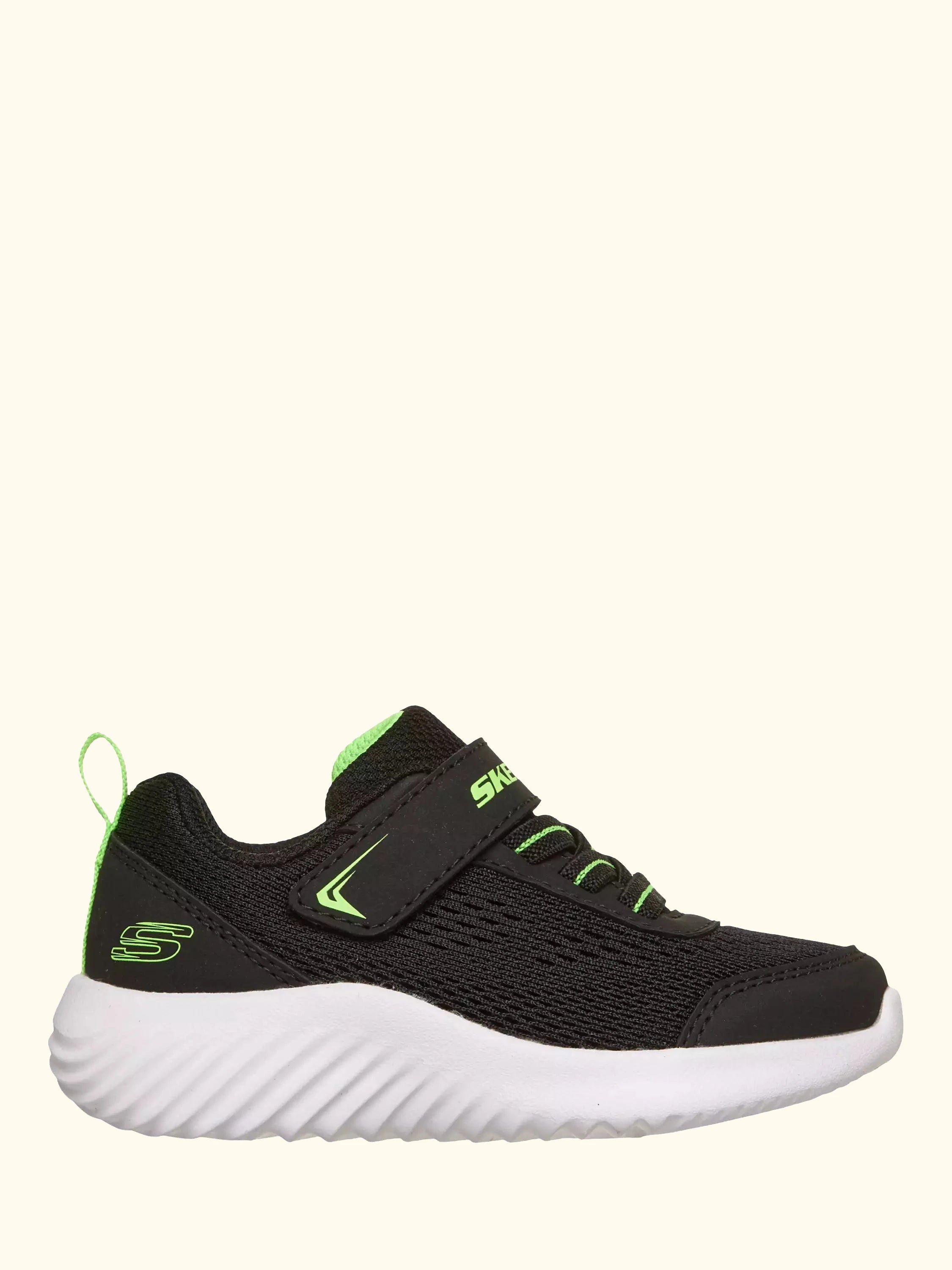 Skechers Kids' Bounder Riptape Mesh Trainers, Black