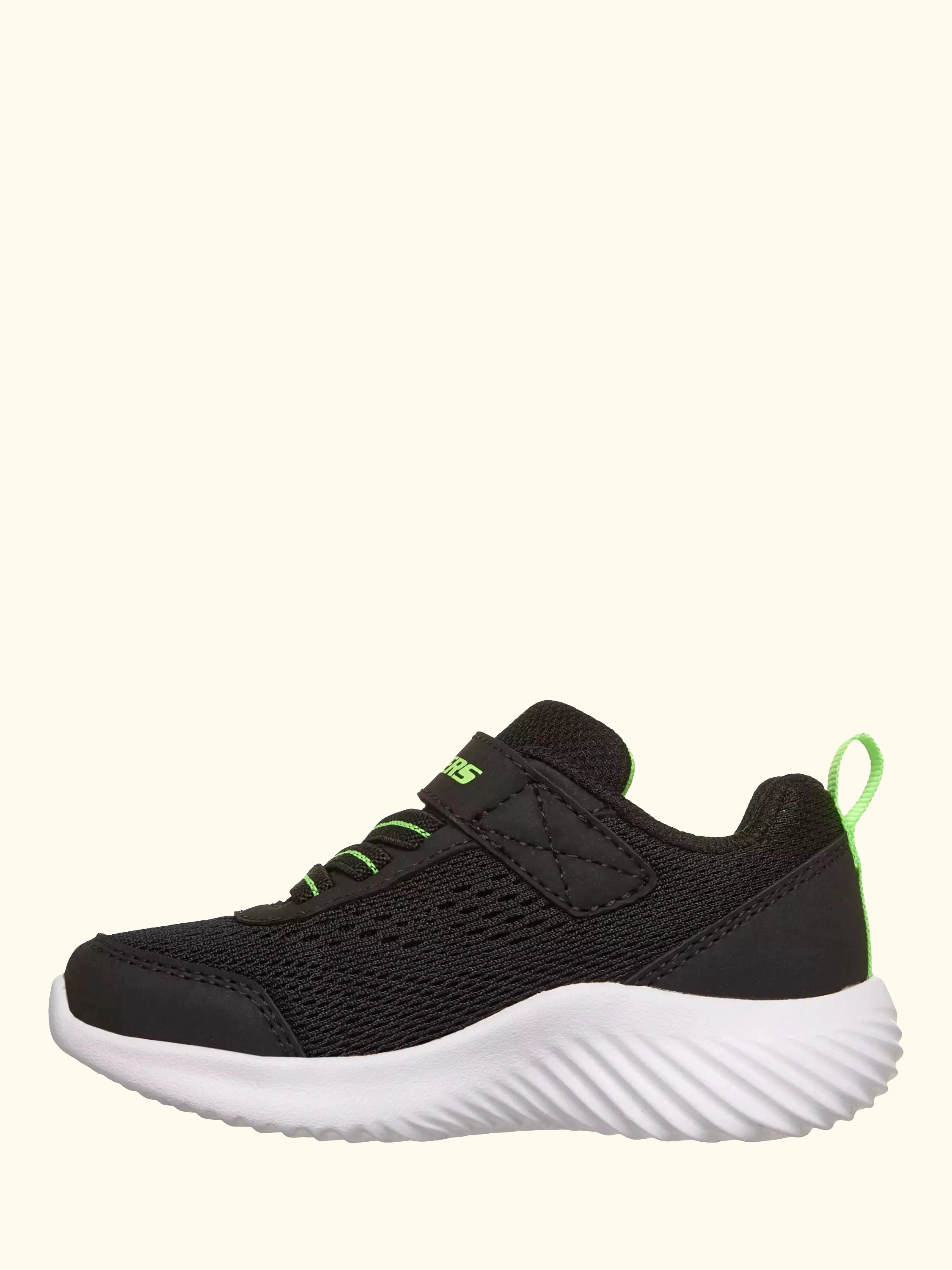 Skechers Kids' Bounder Riptape Mesh Trainers, Black