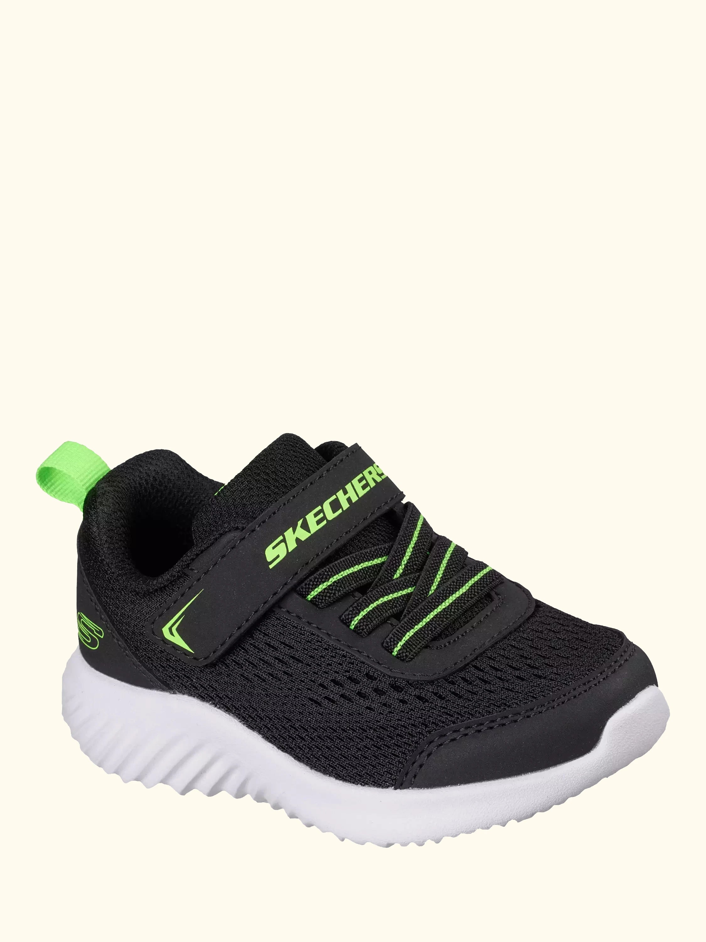 Skechers Kids' Bounder Riptape Mesh Trainers, Black
